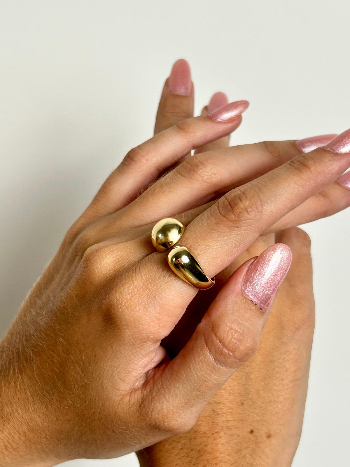 Anel Regulável Banhado a Ouro 18K