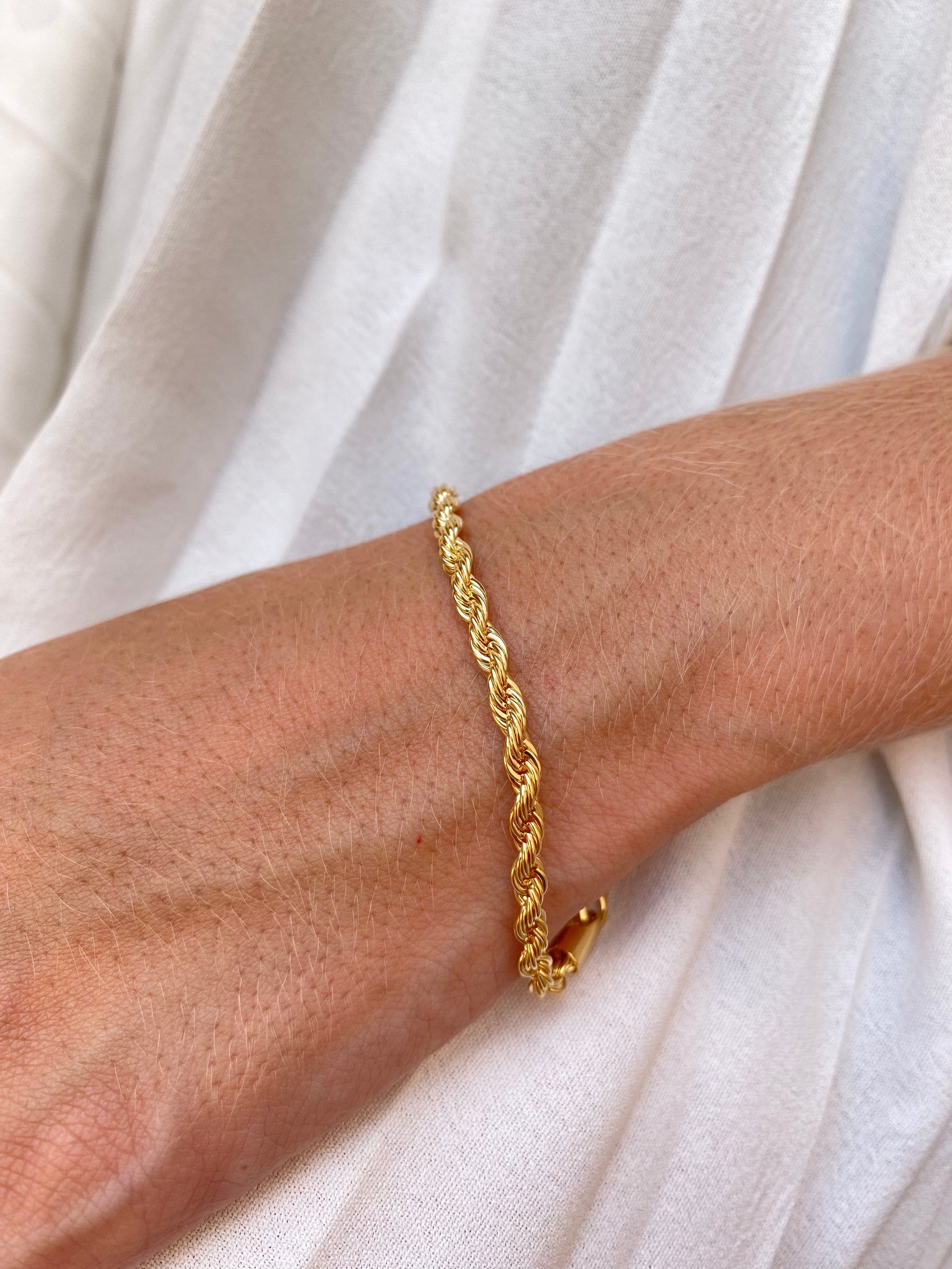 Pulseira Cordão Baiano Banhado a Ouro 18K