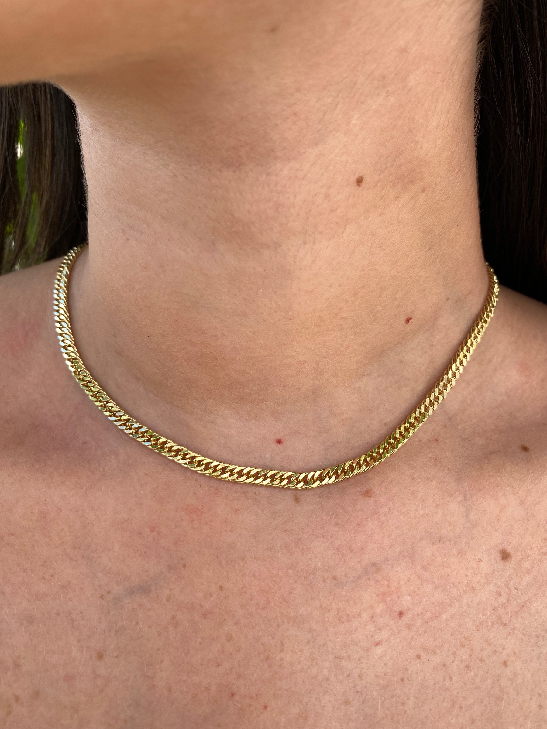 Choker Grumet Dupla Banhado a Ouro 18K