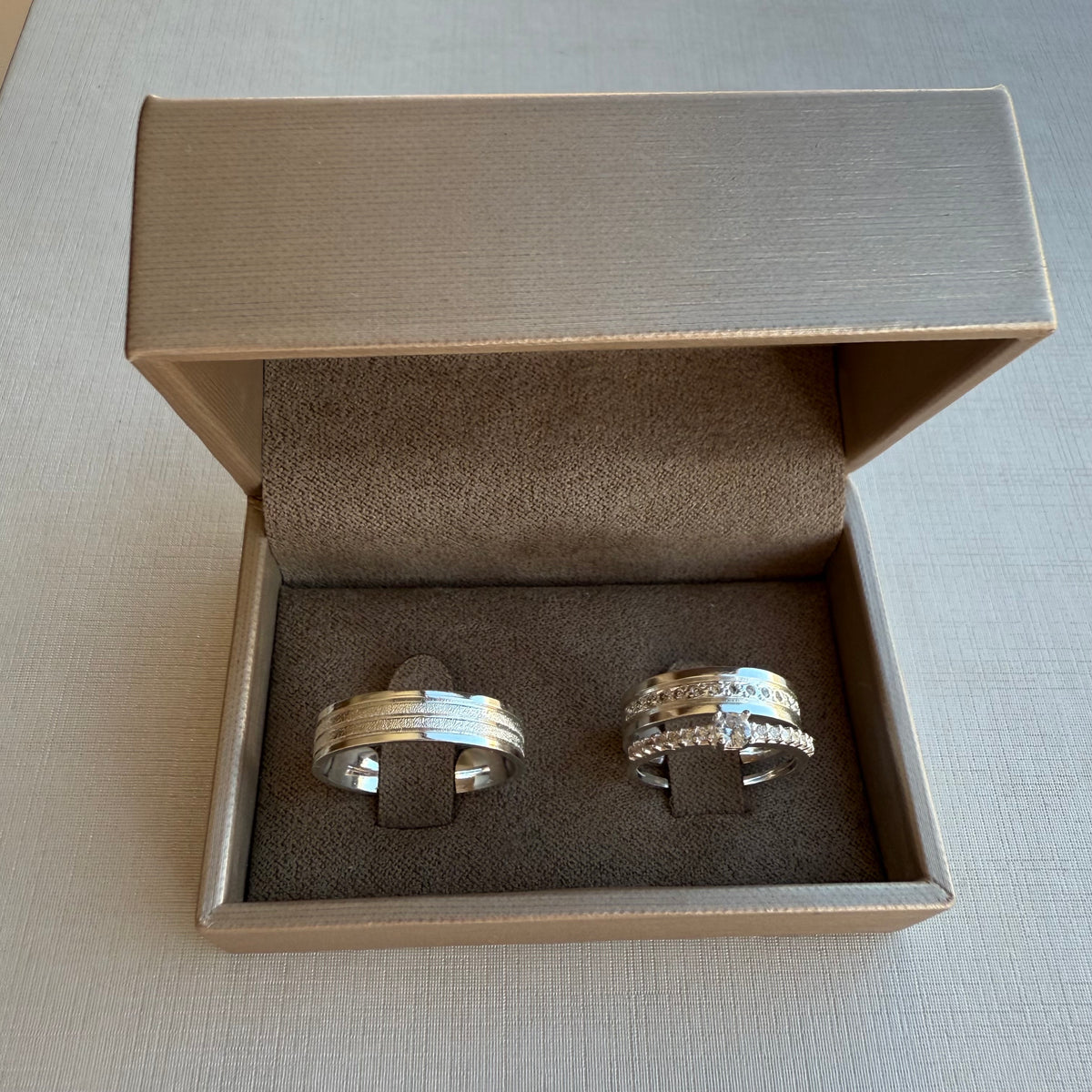 Alianças De Namoro França 5 MM + Anel Solitário Prata 925