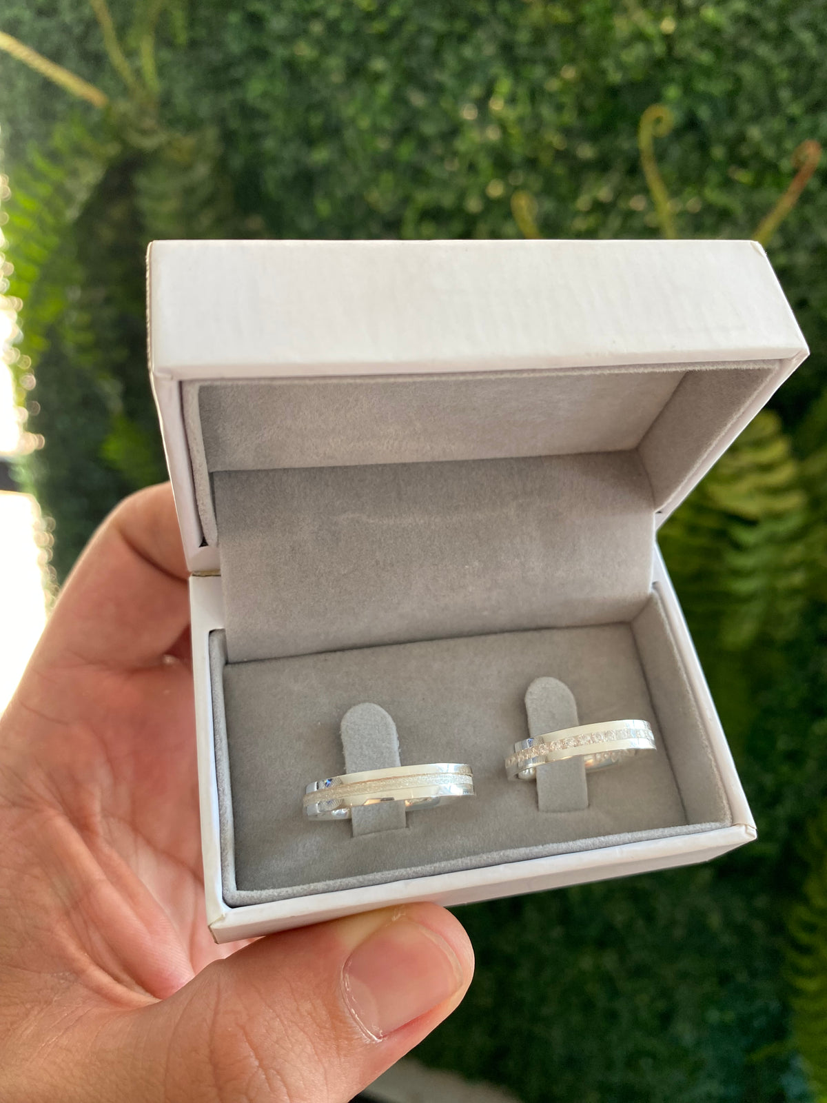 Alianças De Namoro Luxo 4 MM Prata 925