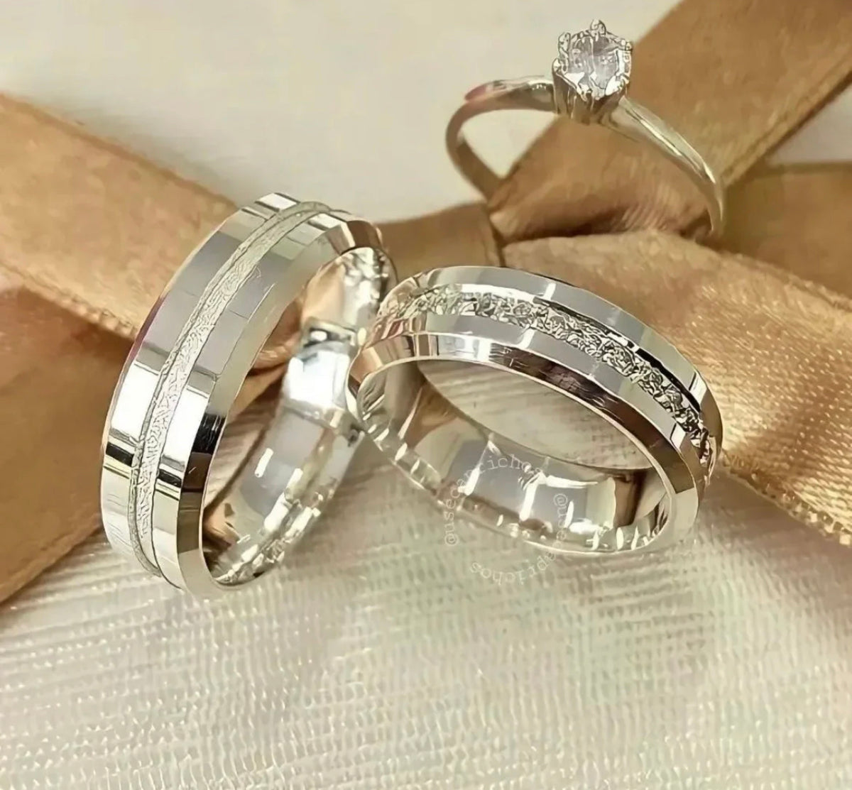 Alianças De Namoro Islândia 6 MM + Anel Solitário Prata 925