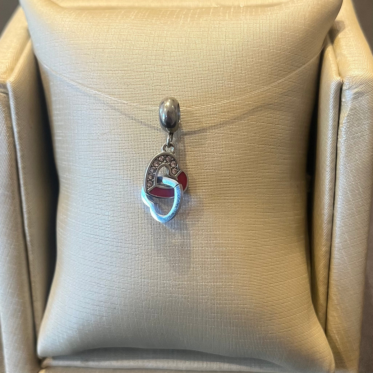 Berloque 2 Corações Vazado