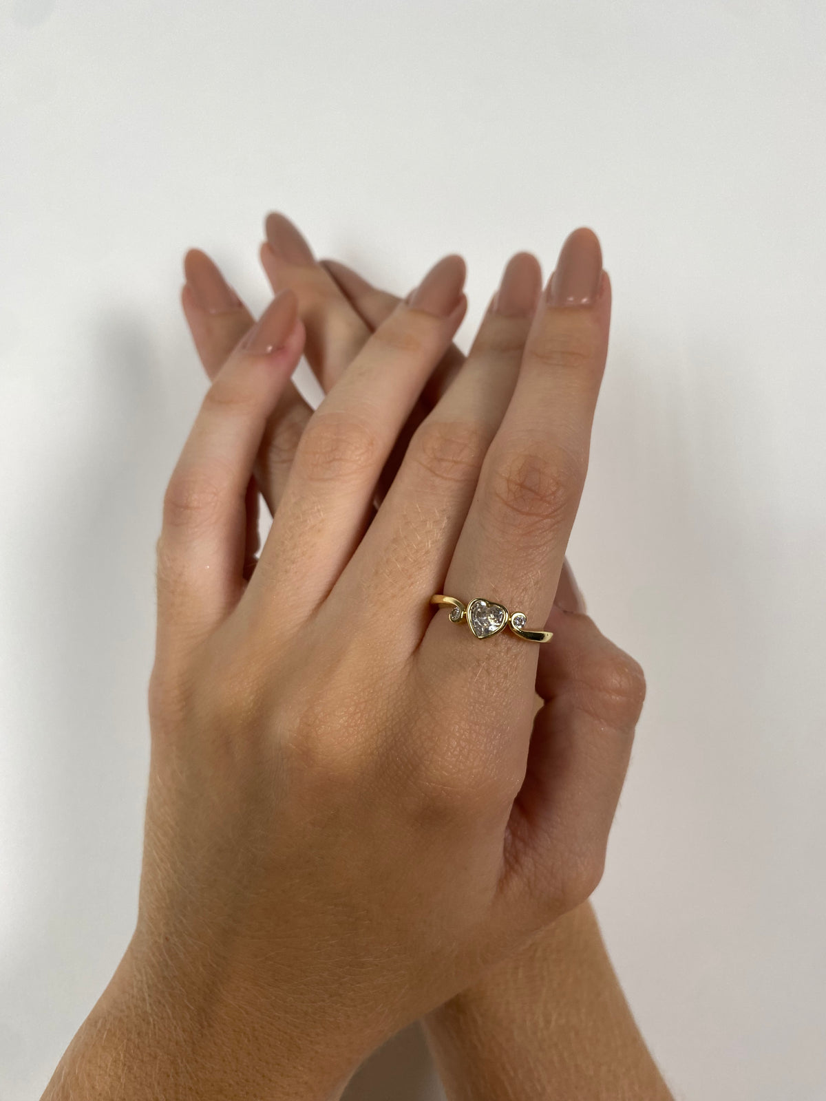 Anel Coração Zircônia