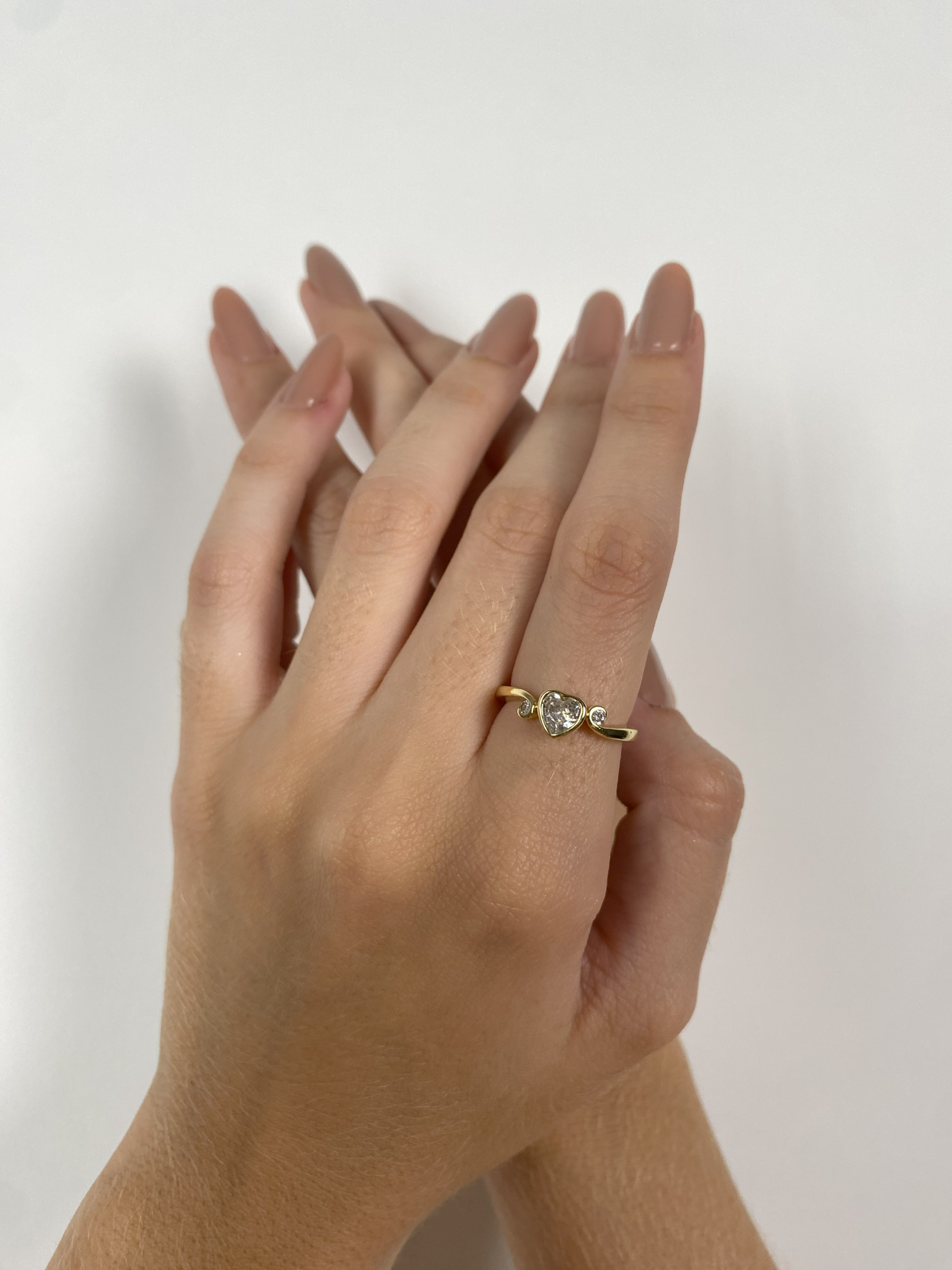 Anel Coração Laços