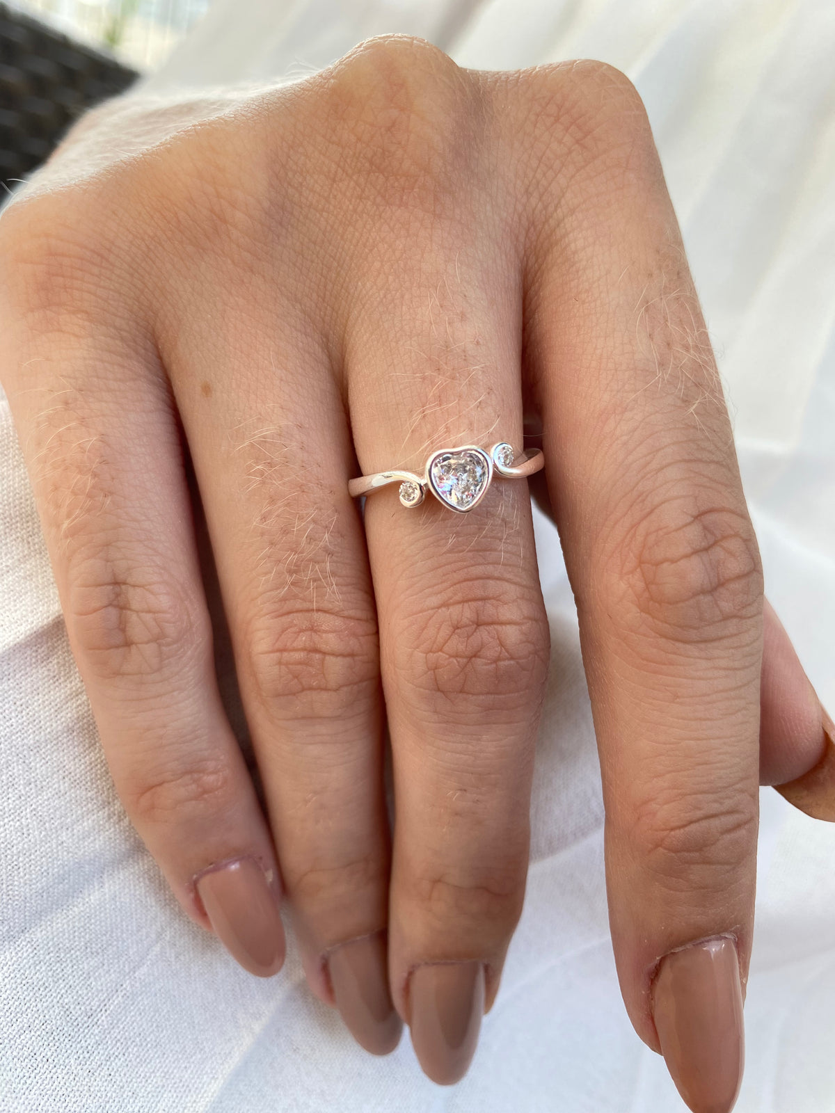 Anel Coração Zircônia