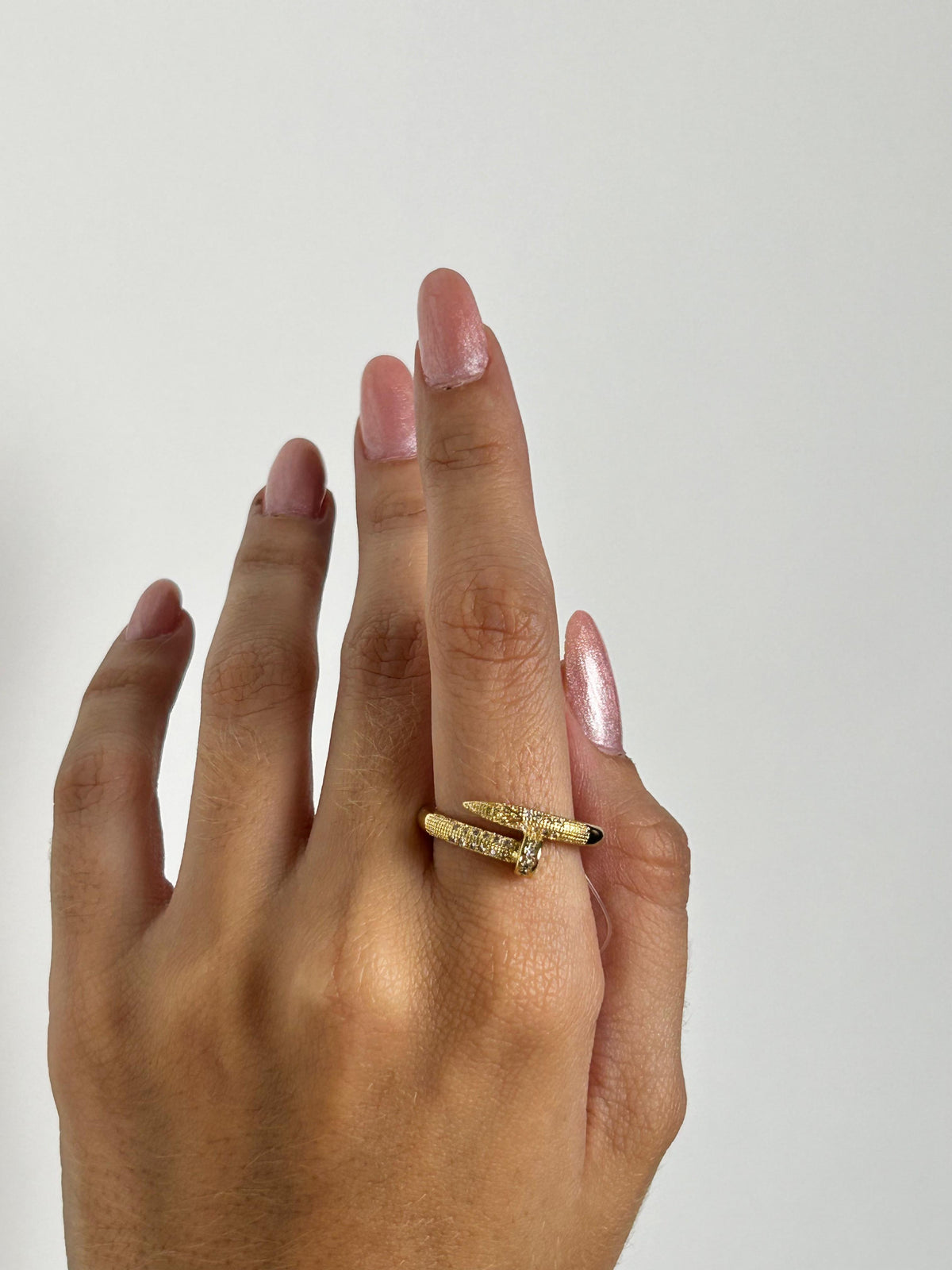 Anel Prego Banhado a Ouro 18K