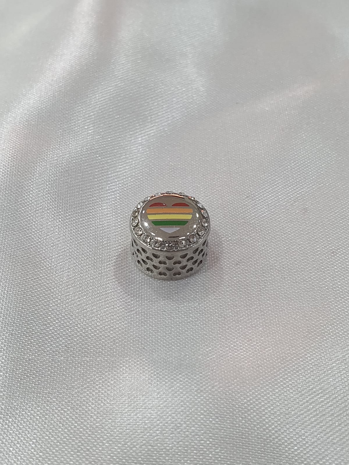 Berloque Separador Coração Colorido