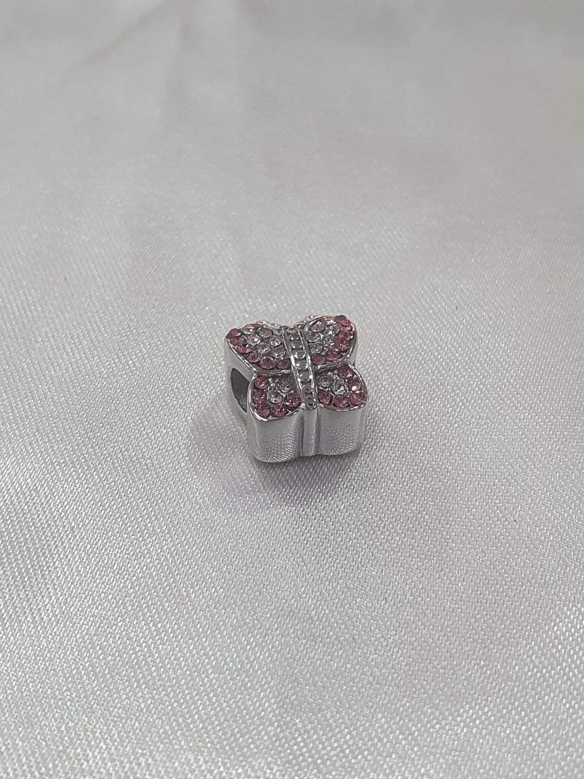 Berloque Borboleta Rosa