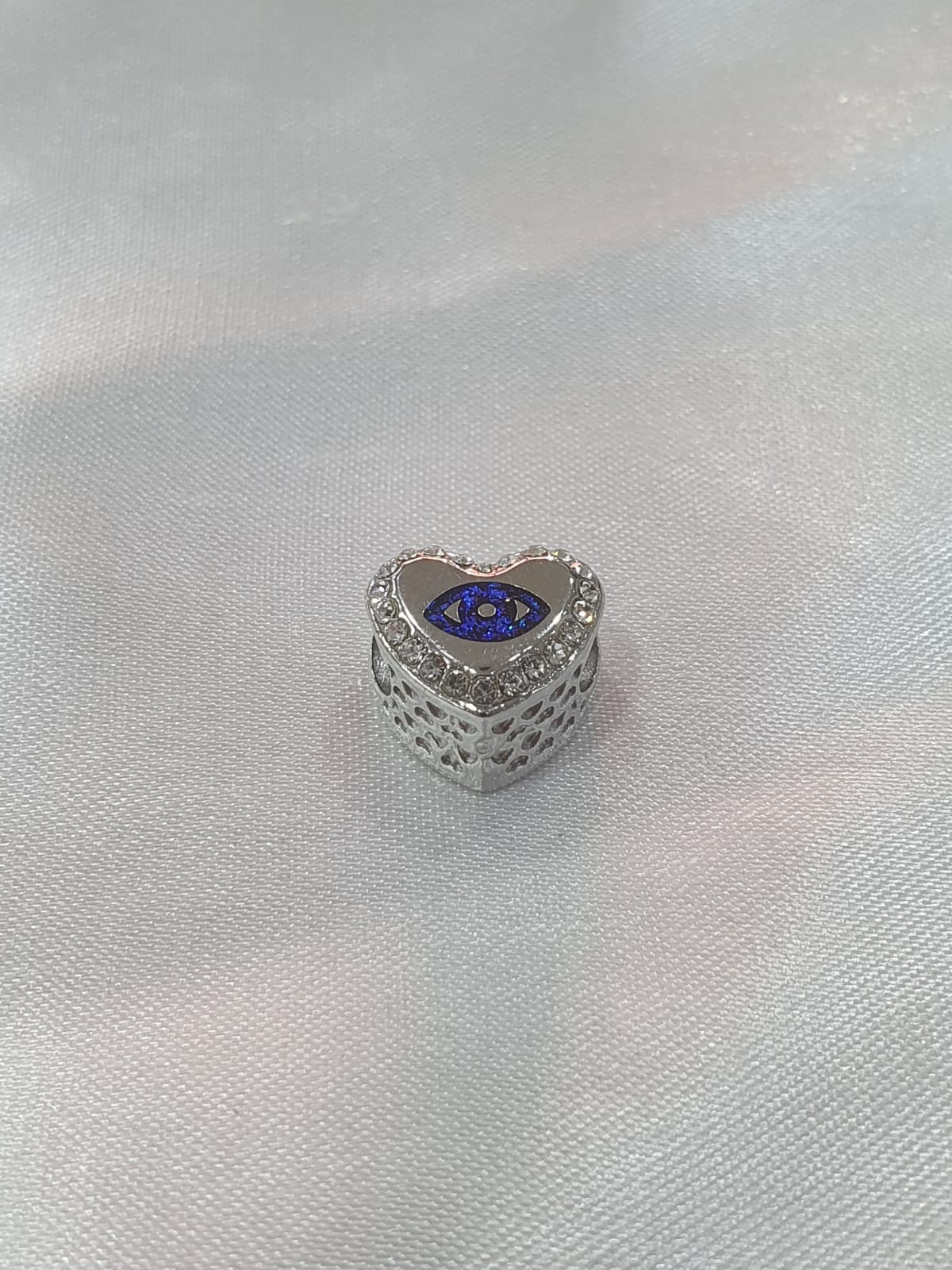 Berloque Coração Olho Grego