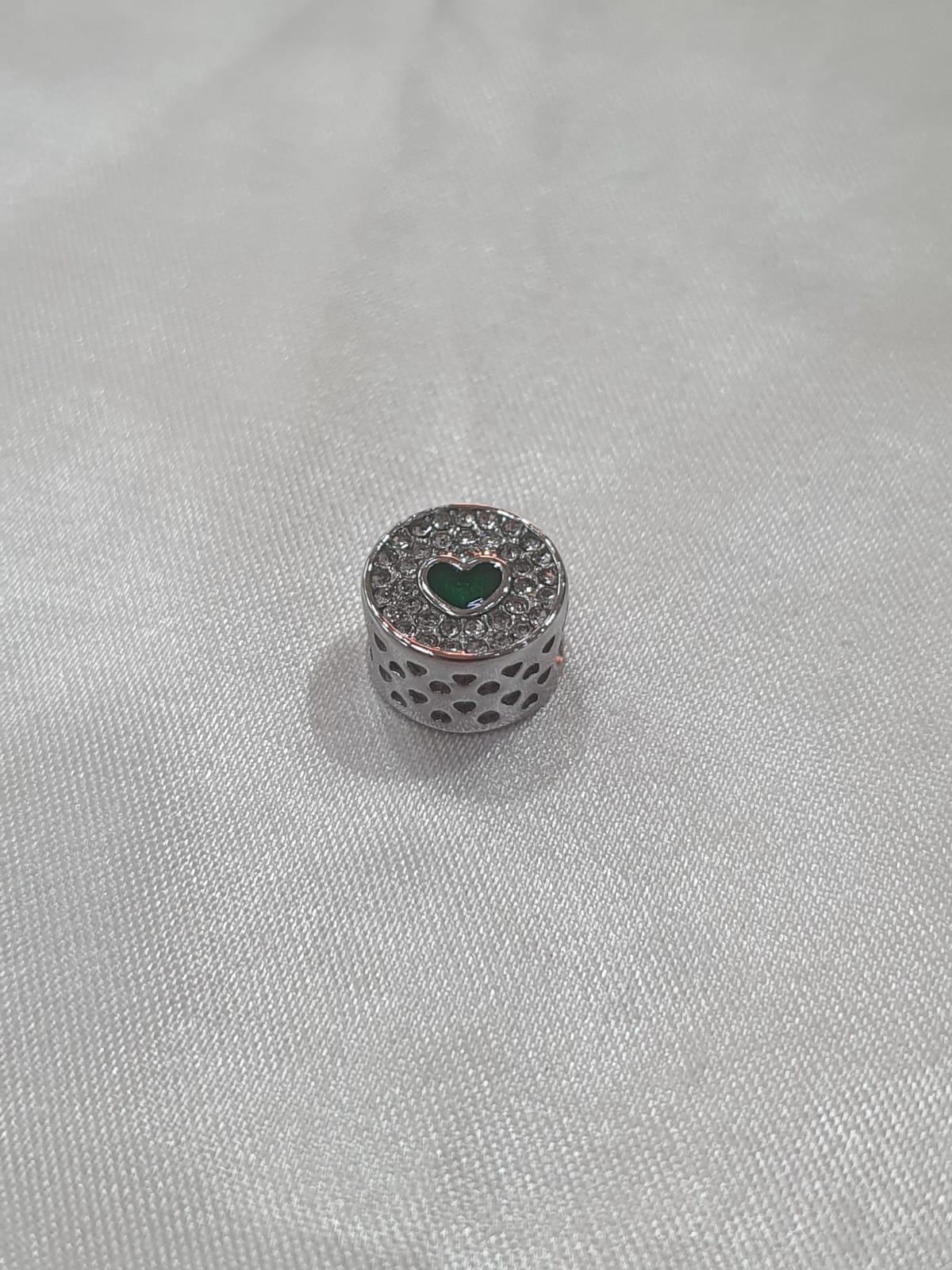 Berloque Separador Coração Verde