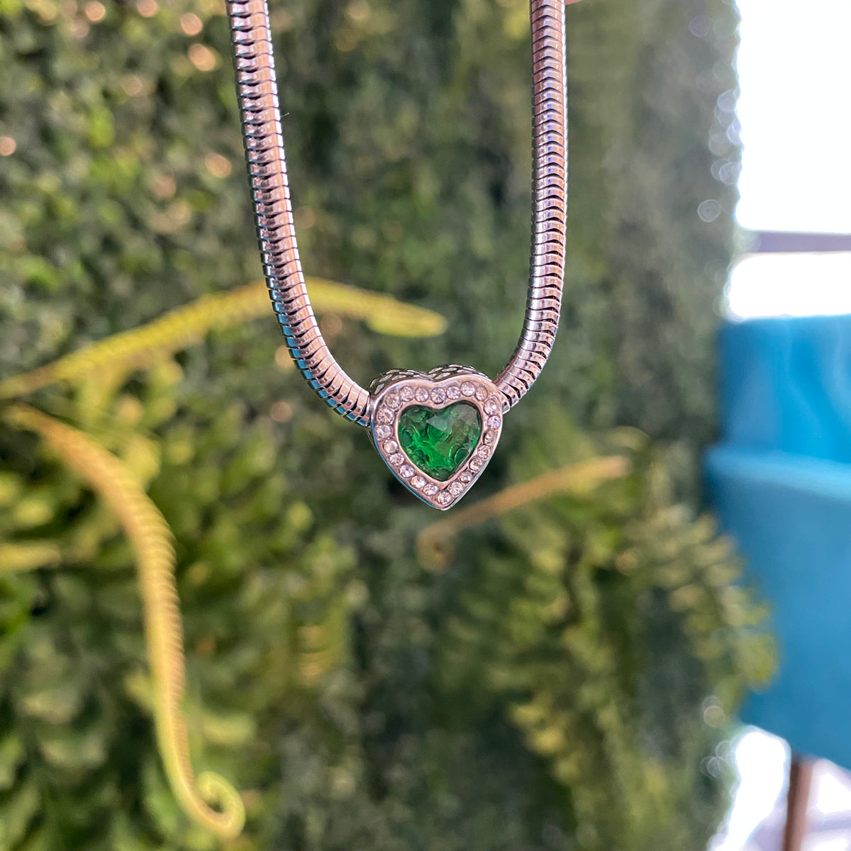 Berloque Separador Coração Verde