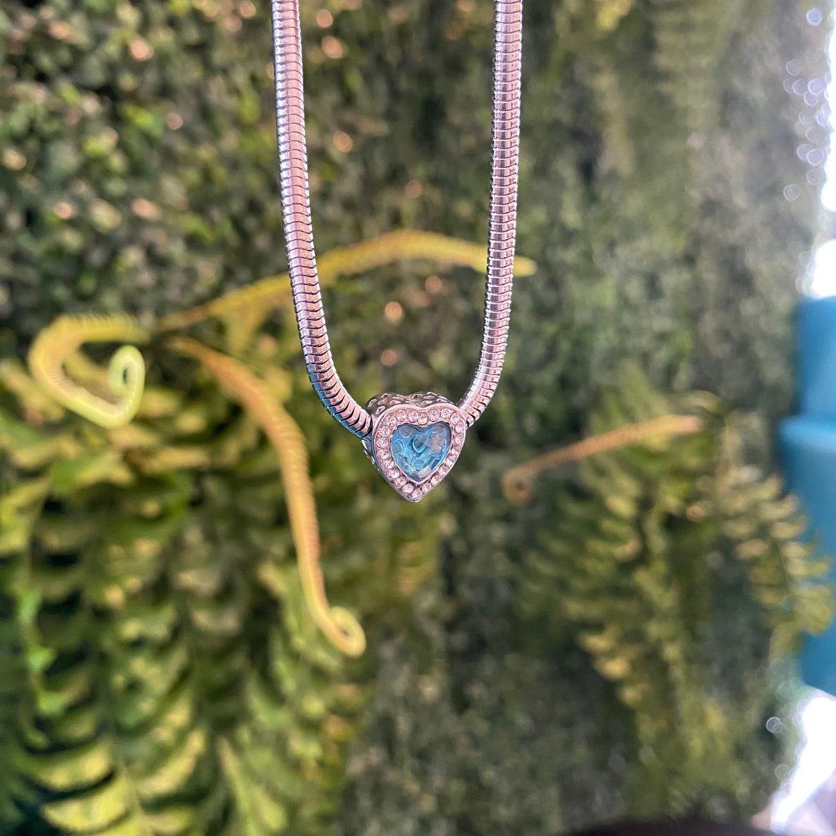 Berloque Separador Coração Azul