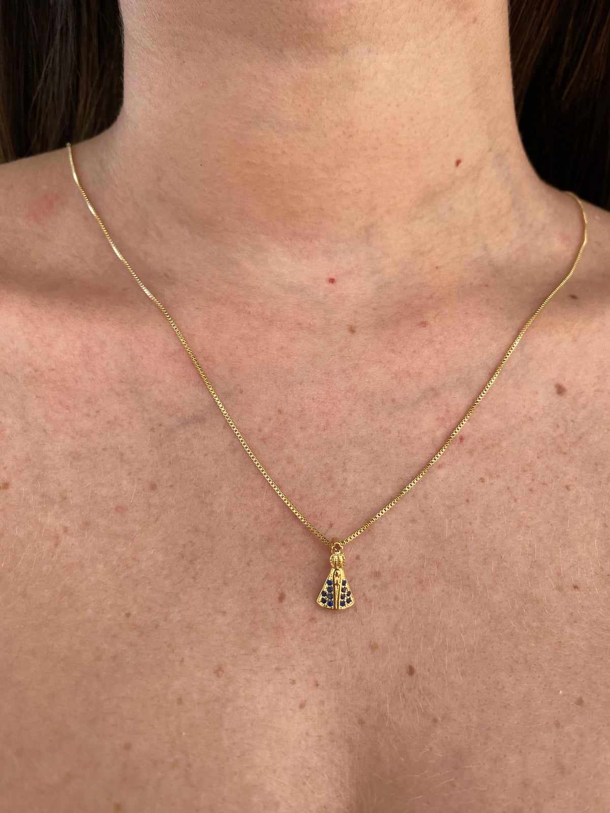 Colar Nossa Senhora Banhado a Ouro 18K