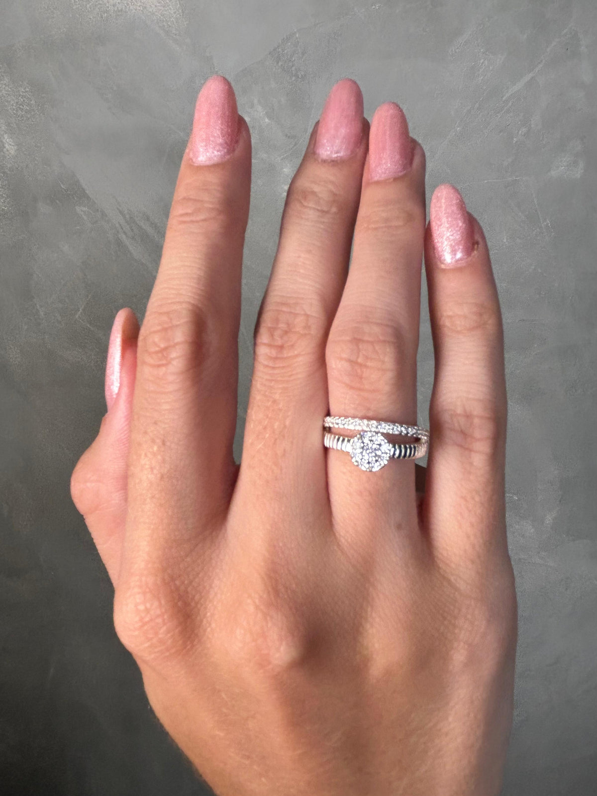 Anel Duplo Cravejado