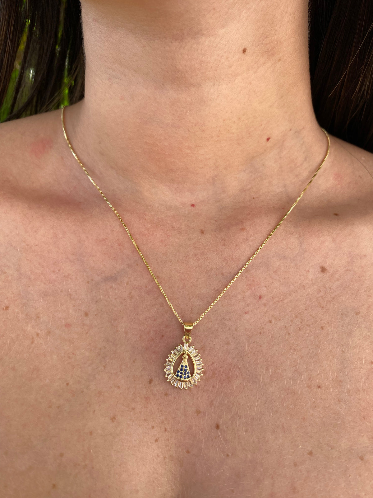 Colar Nossa Senhora Banhado a Ouro 18K