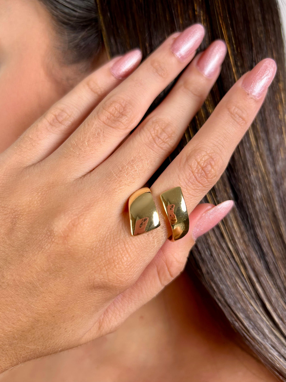 Anel Regulável Banhado a Ouro 18K