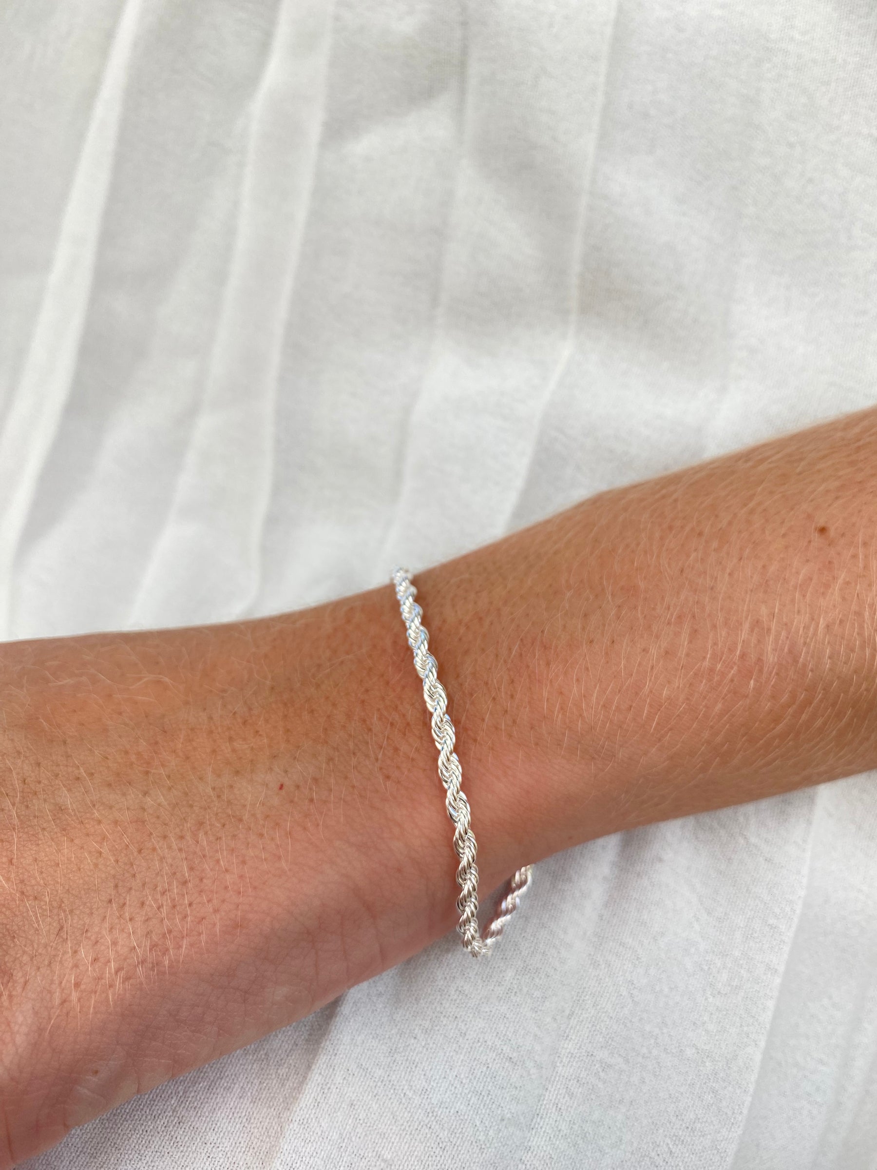 Pulseira Cordão Baiano Prata 50