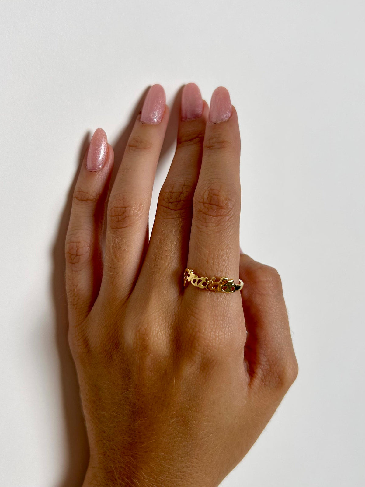 Anel Gratidão Banhado a Ouro 18K