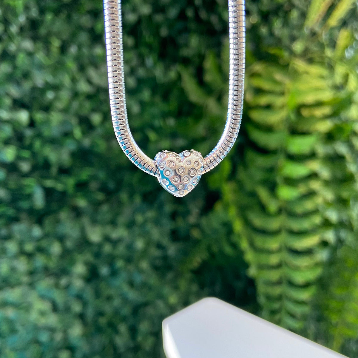 Berloque Separador Coração Cravejado