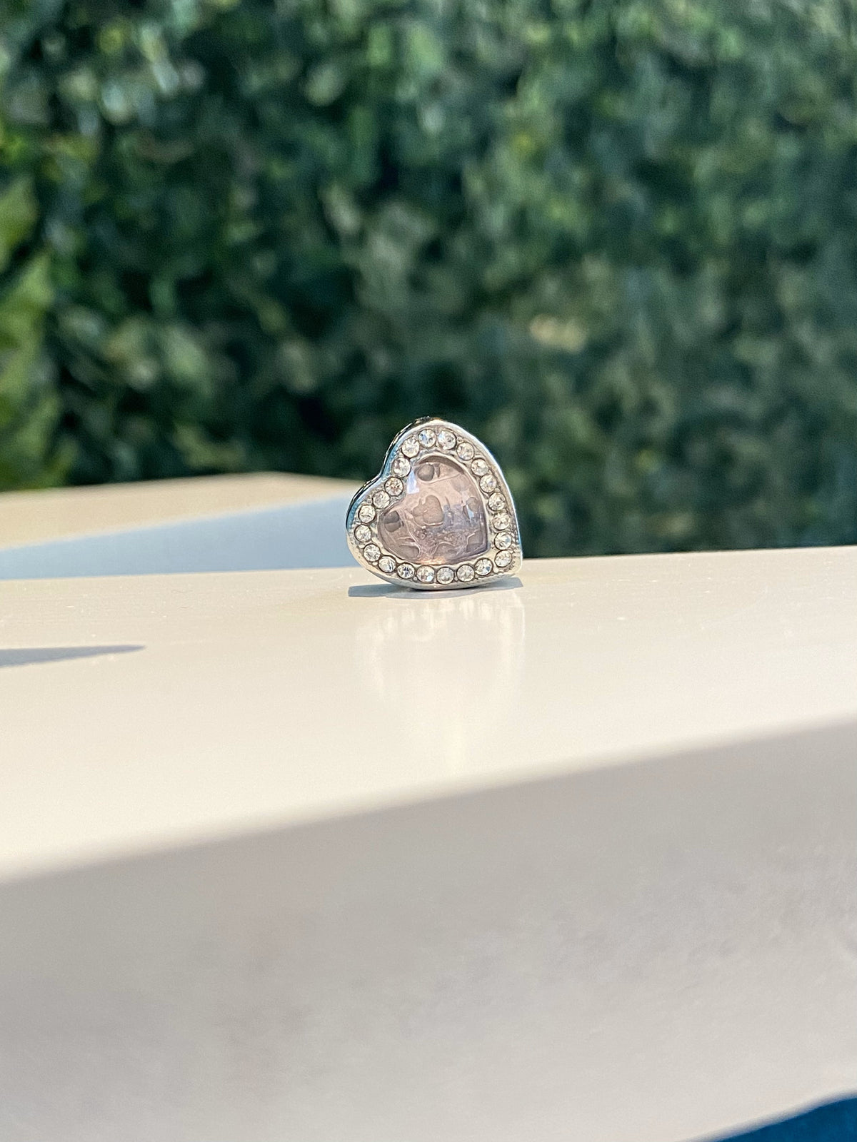 Berloque Separador Coração Rosa