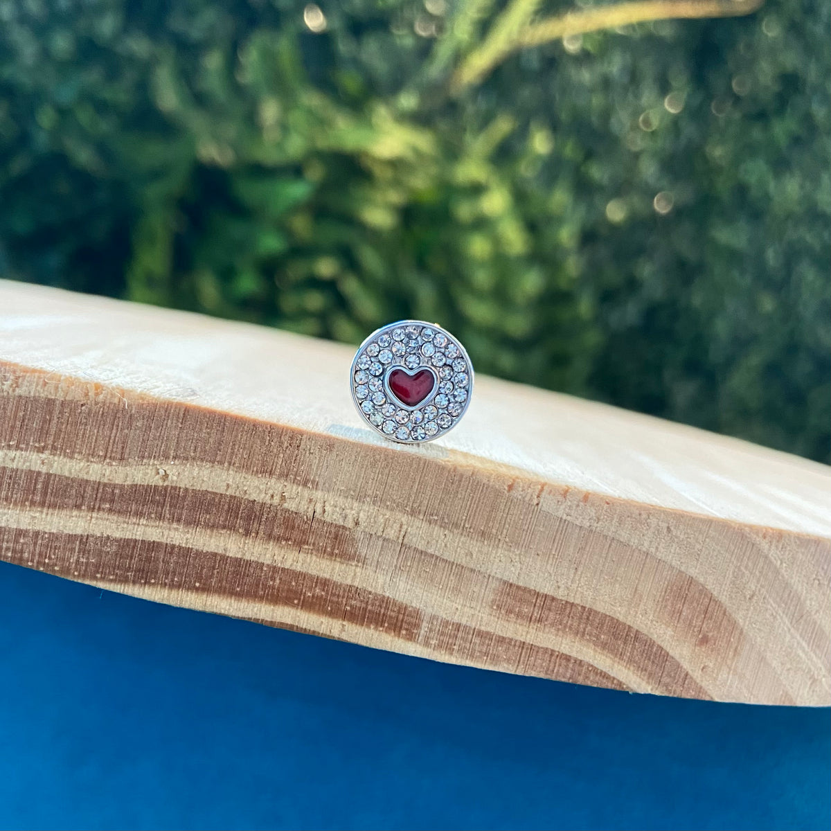 Berloque Separador Coração Vermelho