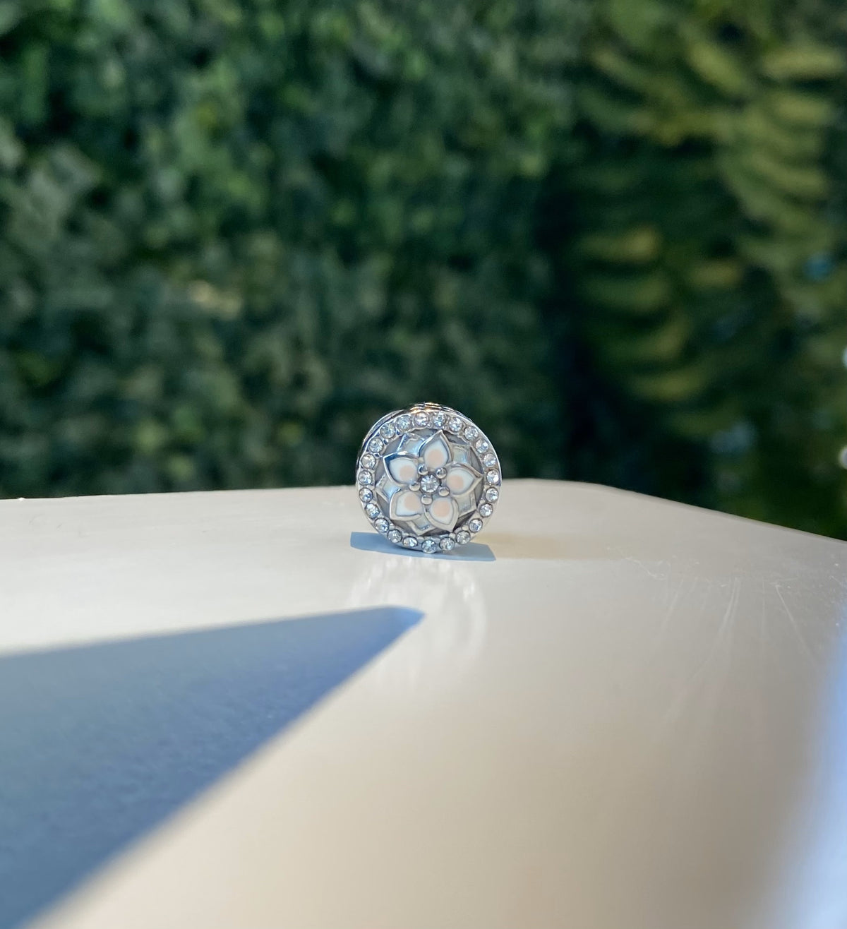 Berloque Separador Flor Rosa