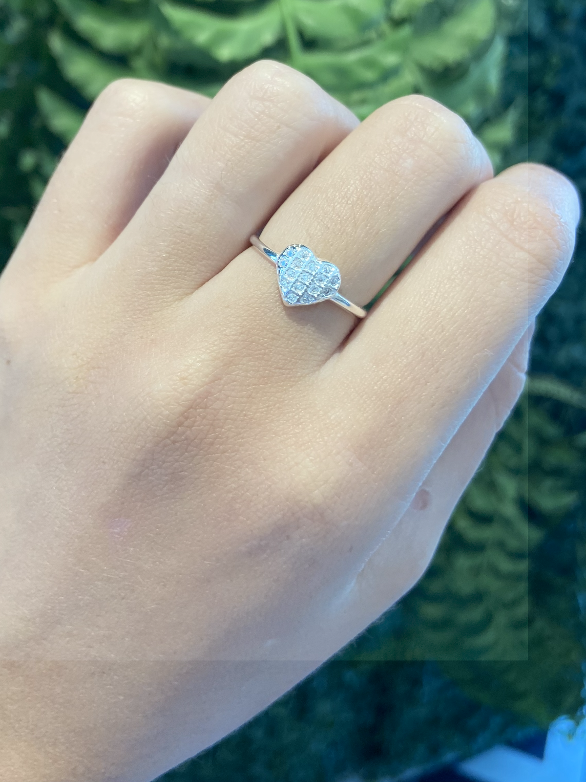 Anel Coração Cravejado