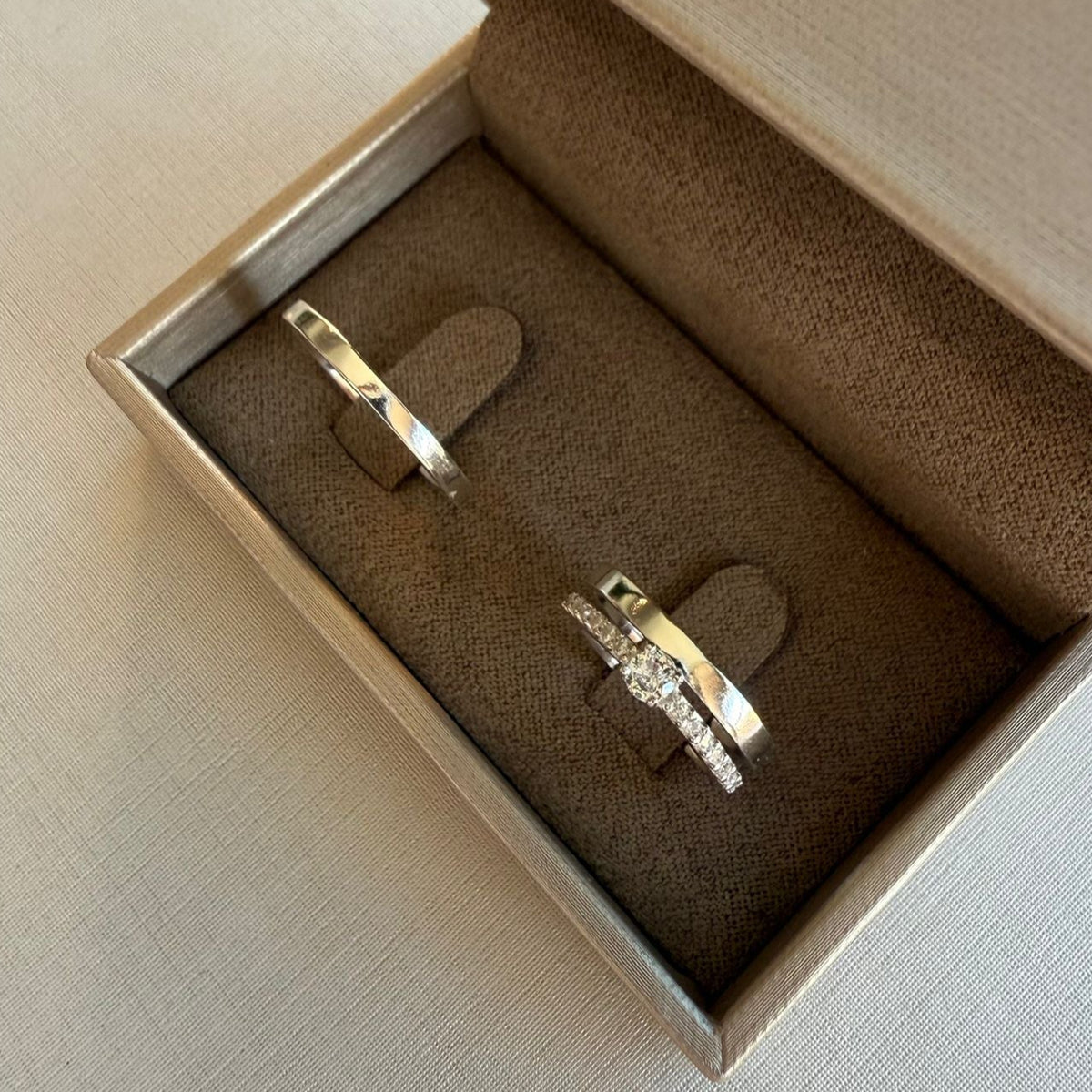 Aliança 2 MM + Anel Prata 925