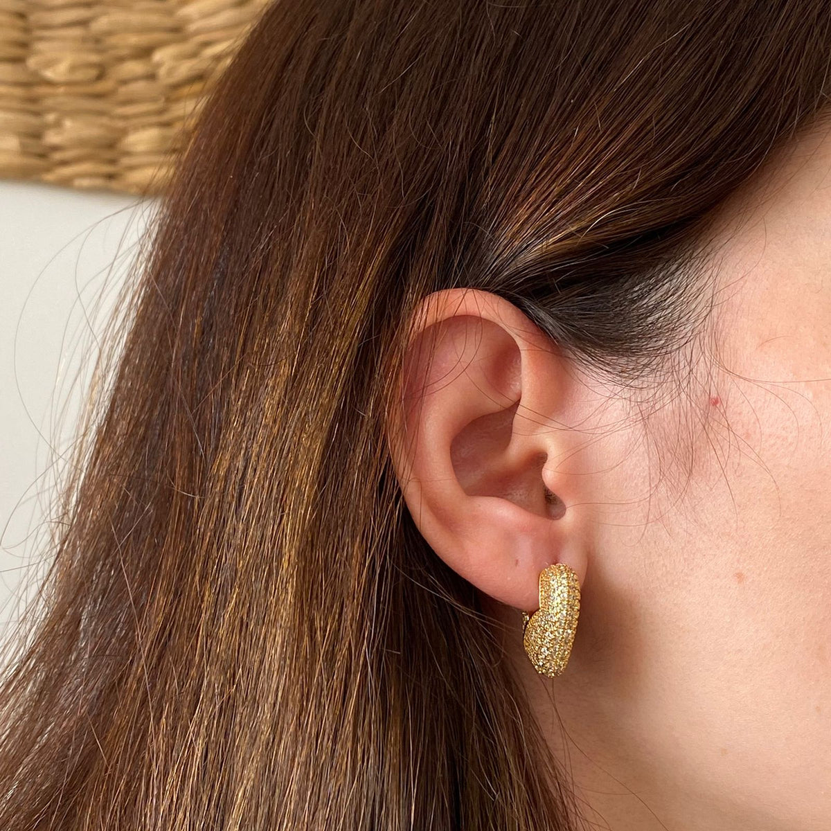 Brinco Cravejado Coração