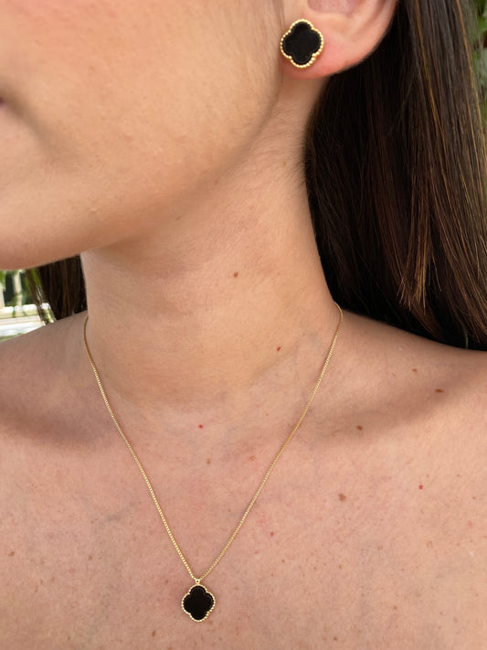 Conjunto Van Cleef Banhado a Ouro 18K