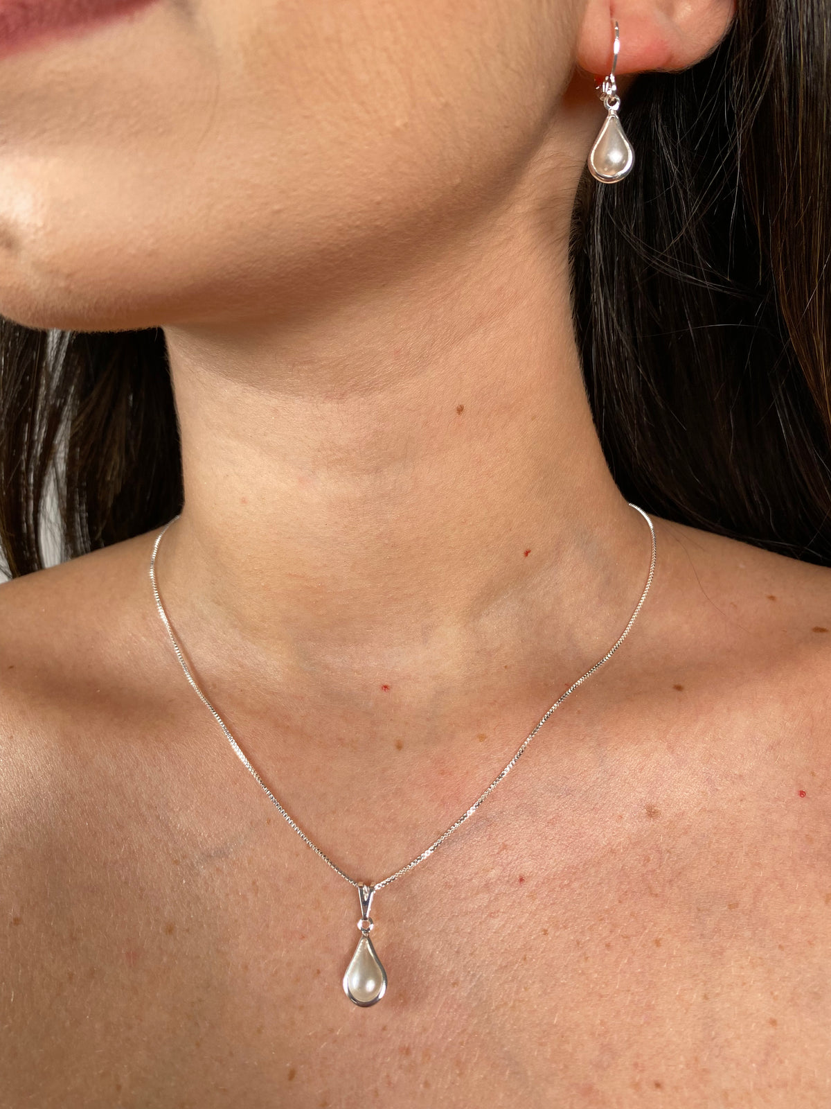 Conjunto Perola Prata 50