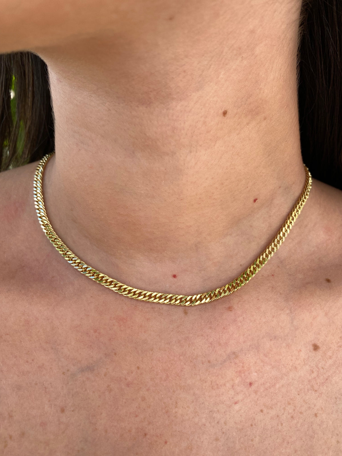 Choker Grumet Dupla Banhado a Ouro 18K