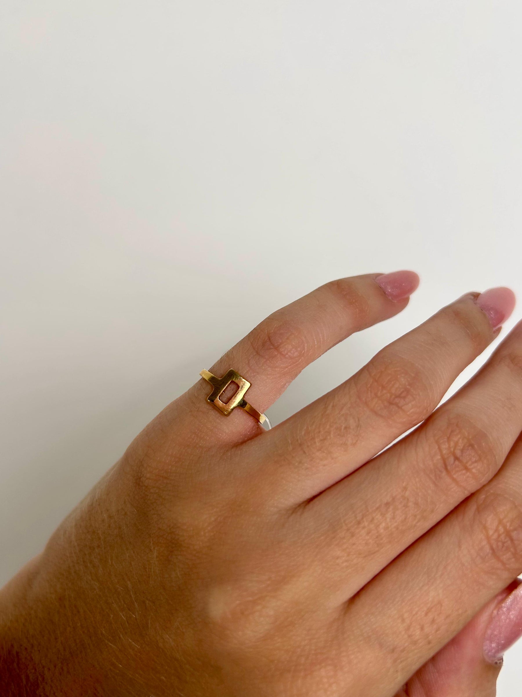 Anel Retangular Vazado