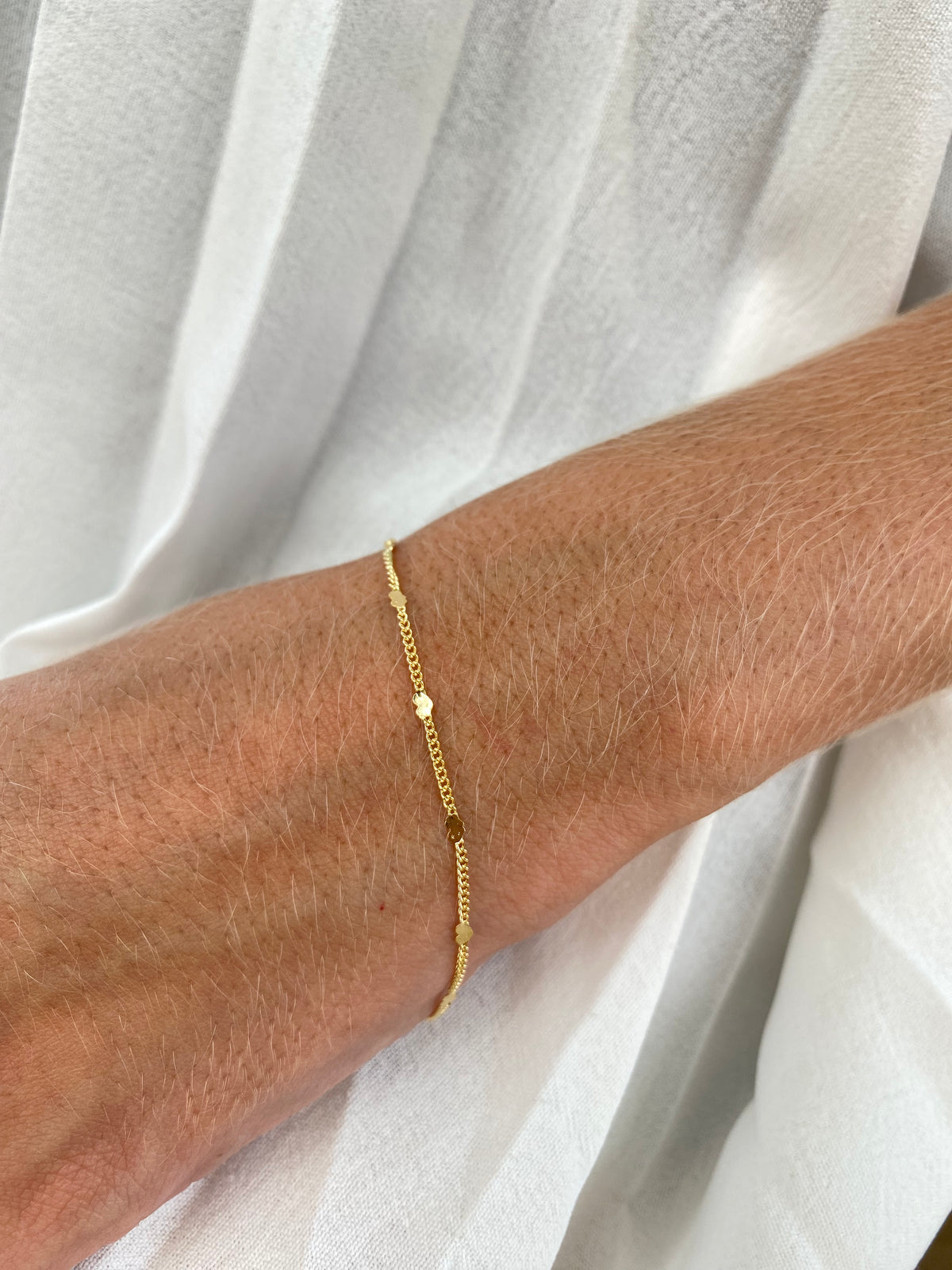 Pulseira Coração Banhada Ouro 18k