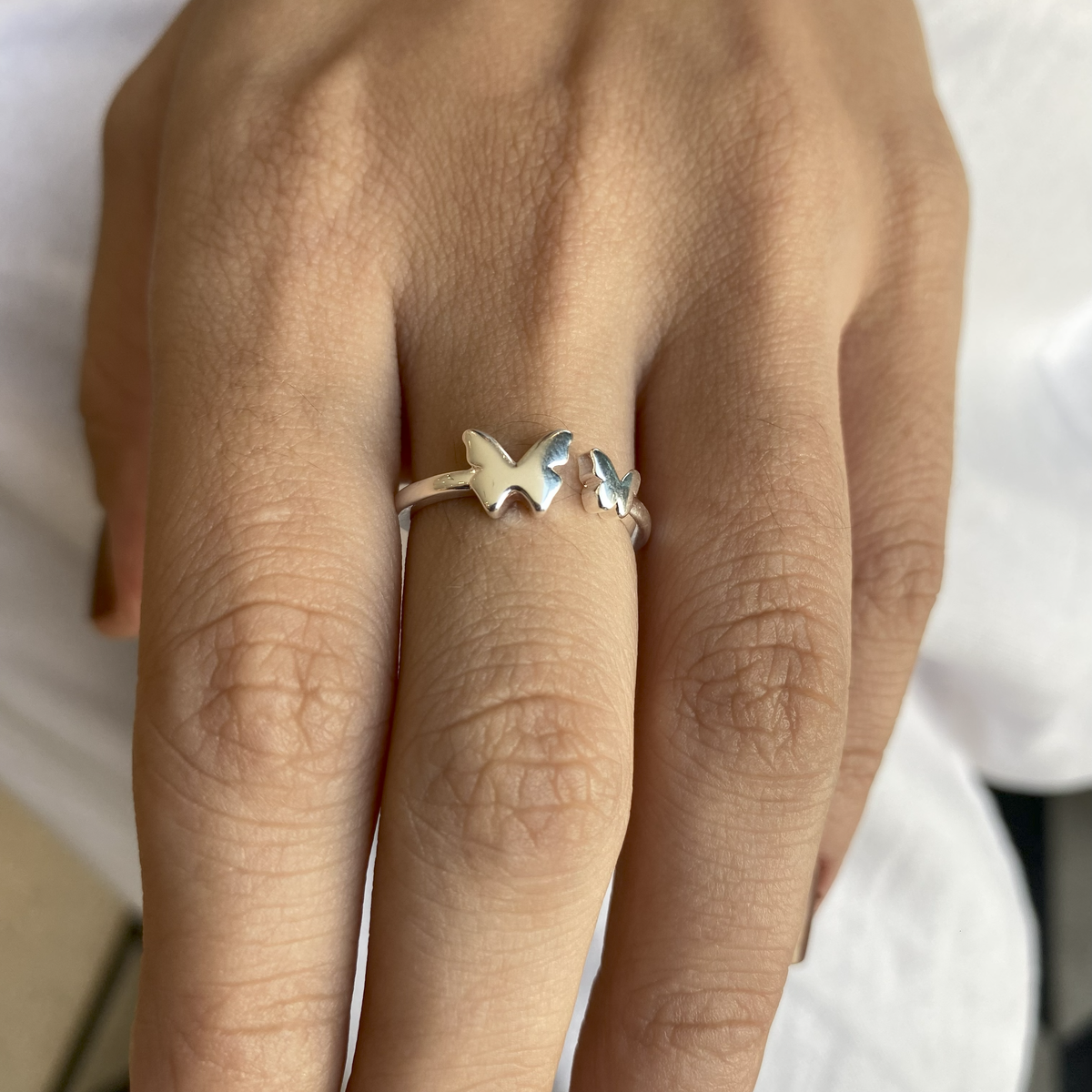 Anel Regulável Borboletas