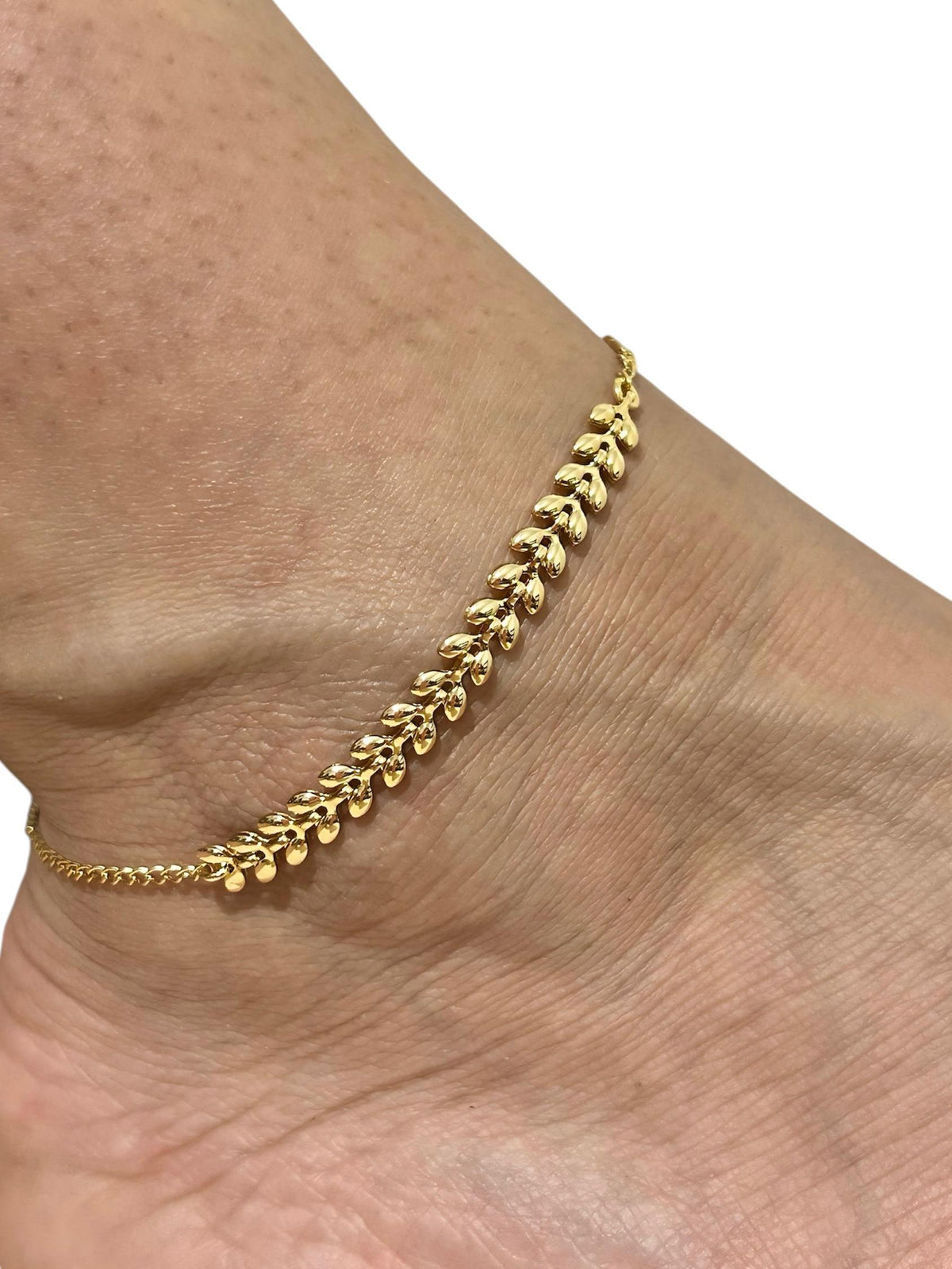 Tornozeleira Banhado a Ouro 18K