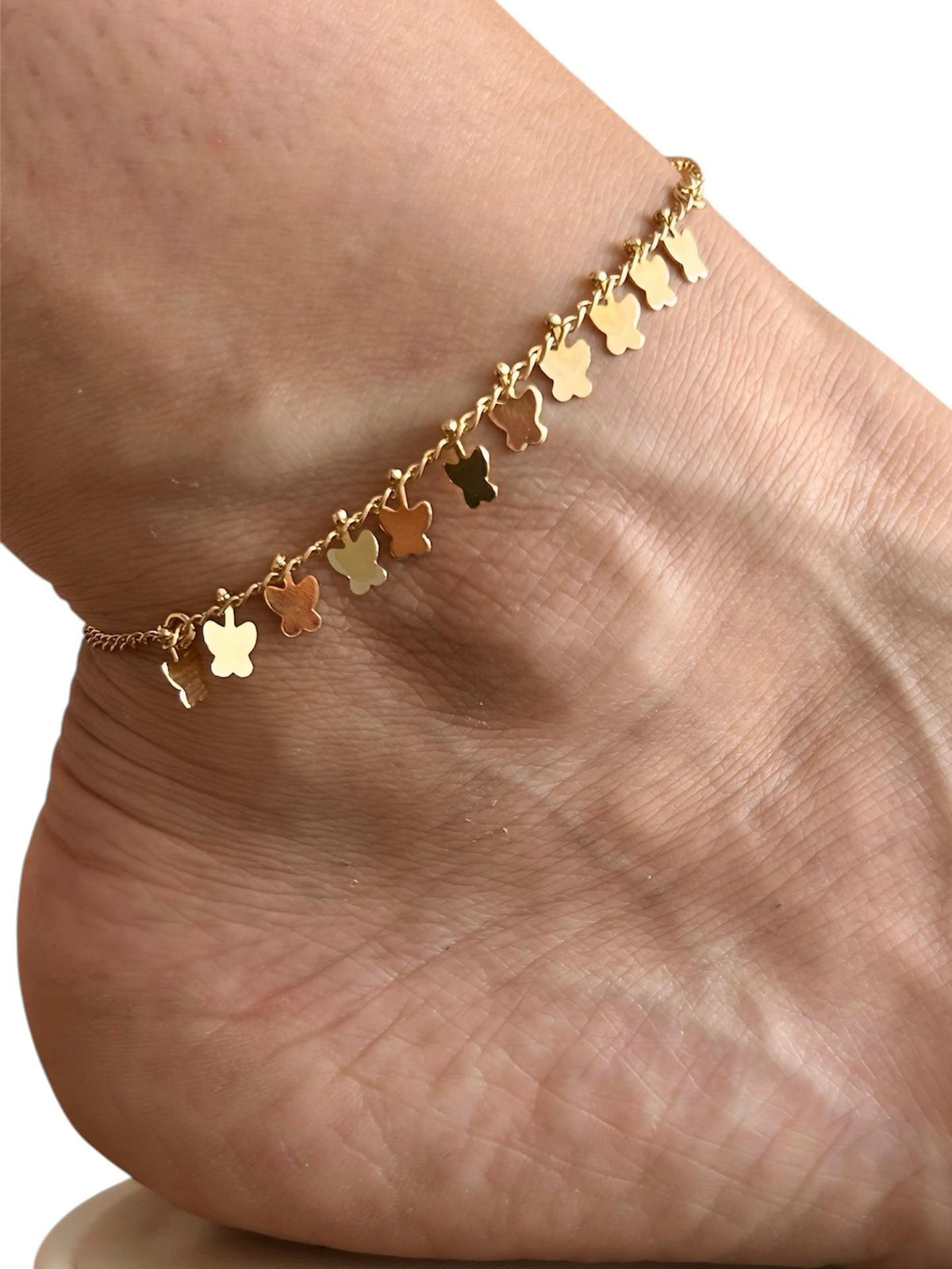 Tornozeleira Estrelinha Banhado a Ouro 18K