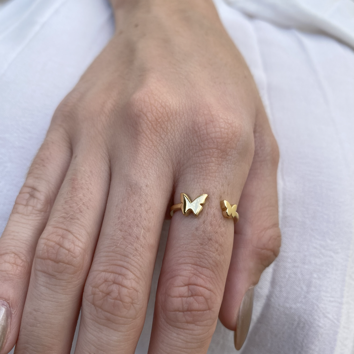 Anel Regulável Borboletas