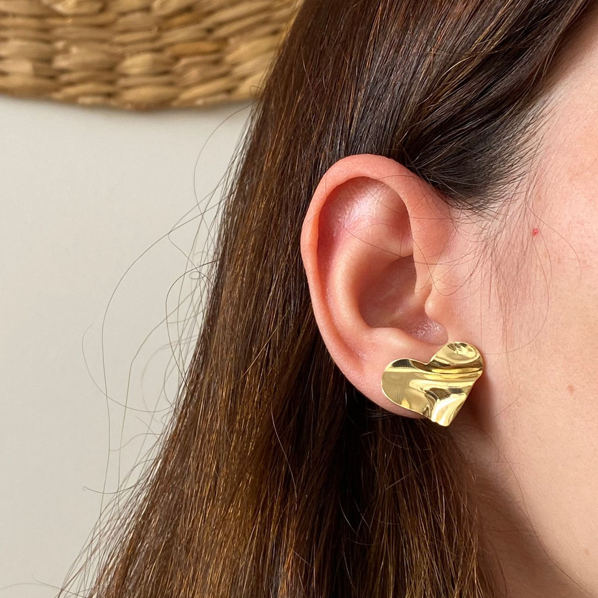 Brinco Coração Orgânico