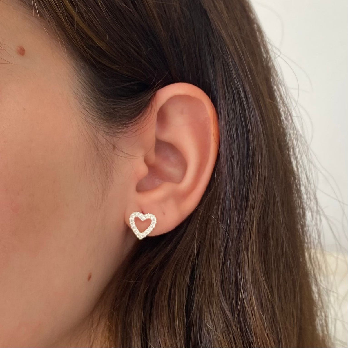 Brinco Coração Vazado