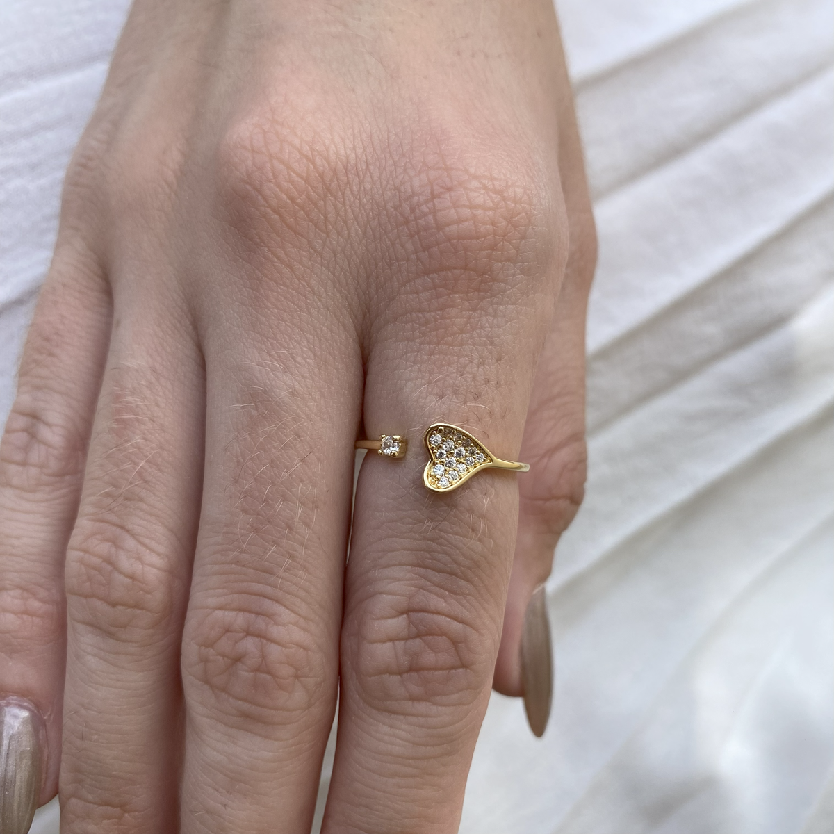 Anel Regulável Coração