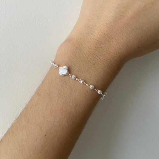 Pulseira Trevo Pérola