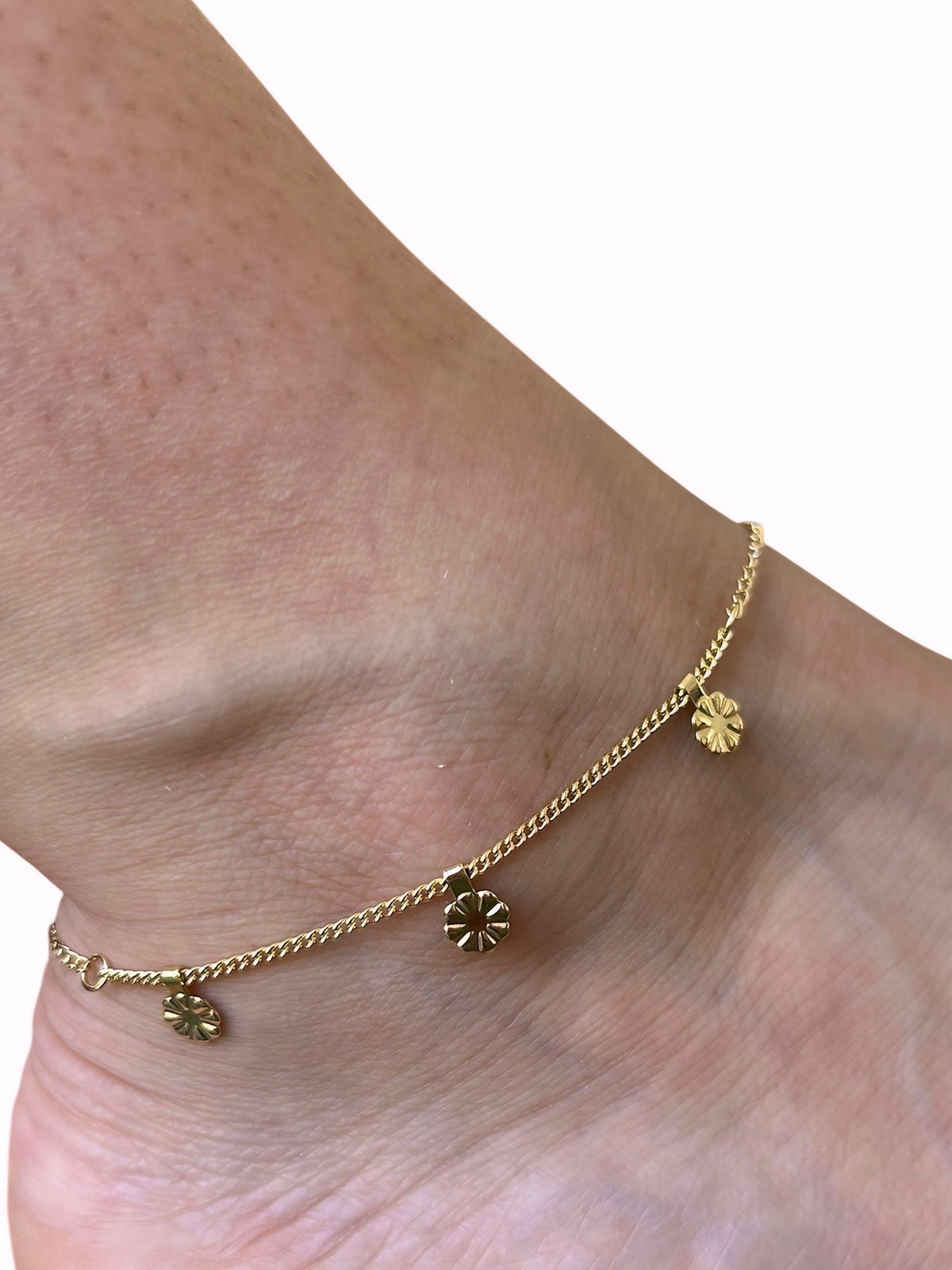 Tornozeleira Banhado a Ouro 18K