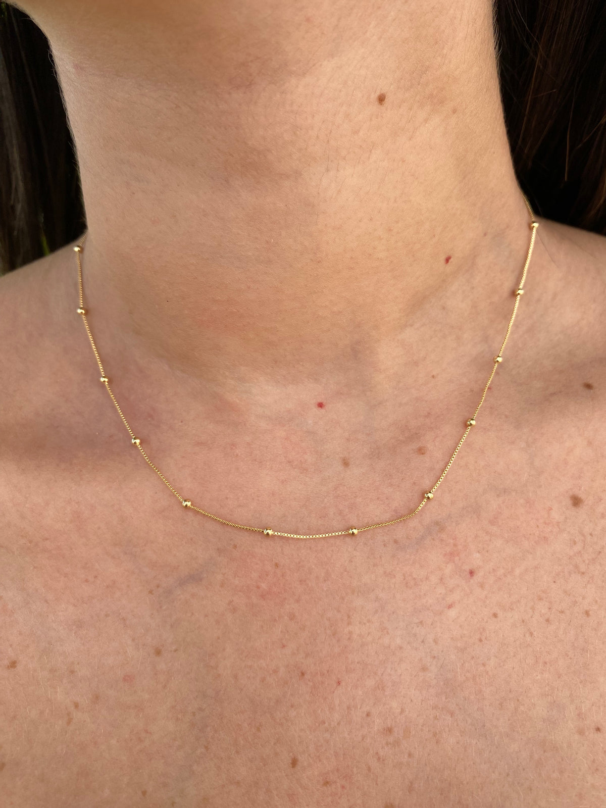Gargantilha Bolinha Banhado a Ouro 18K