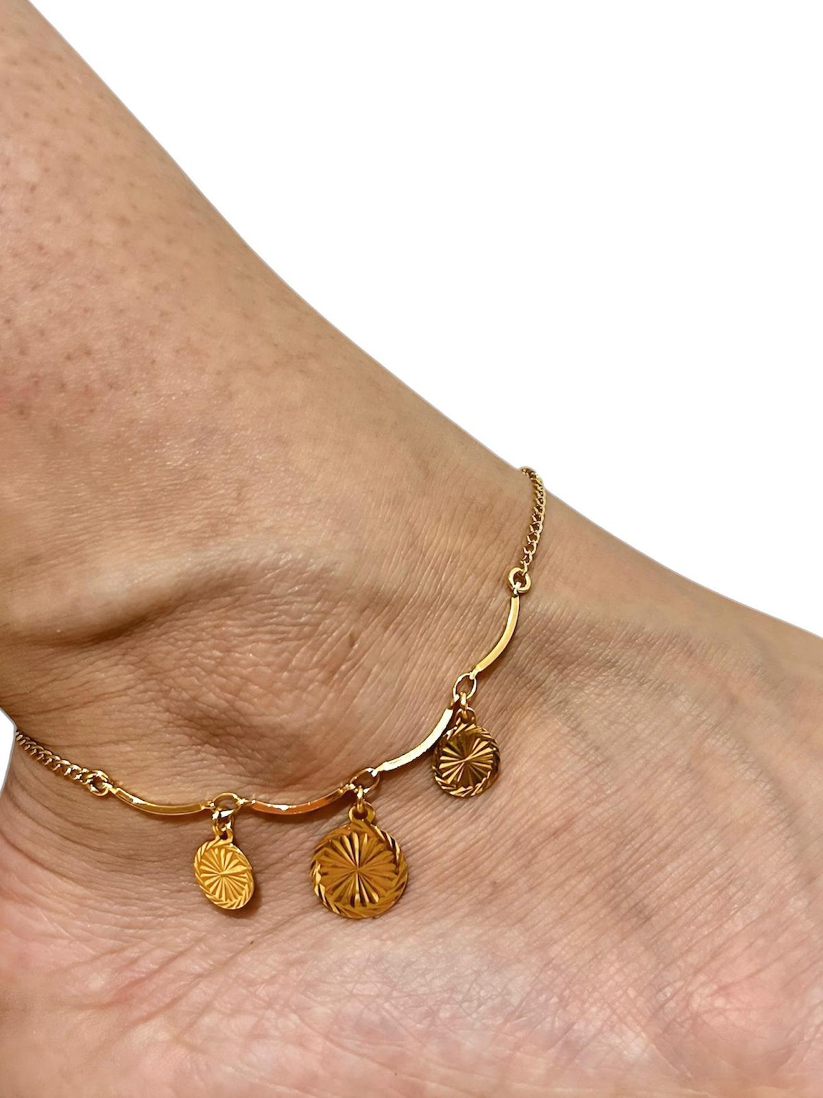 Tornozeleira Banhado a Ouro 18K