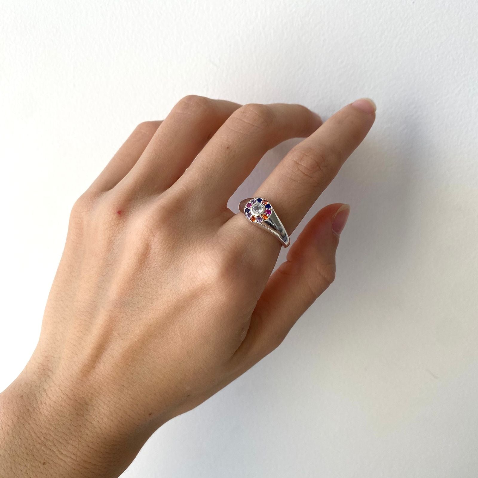 Anel Pedras Coloridas