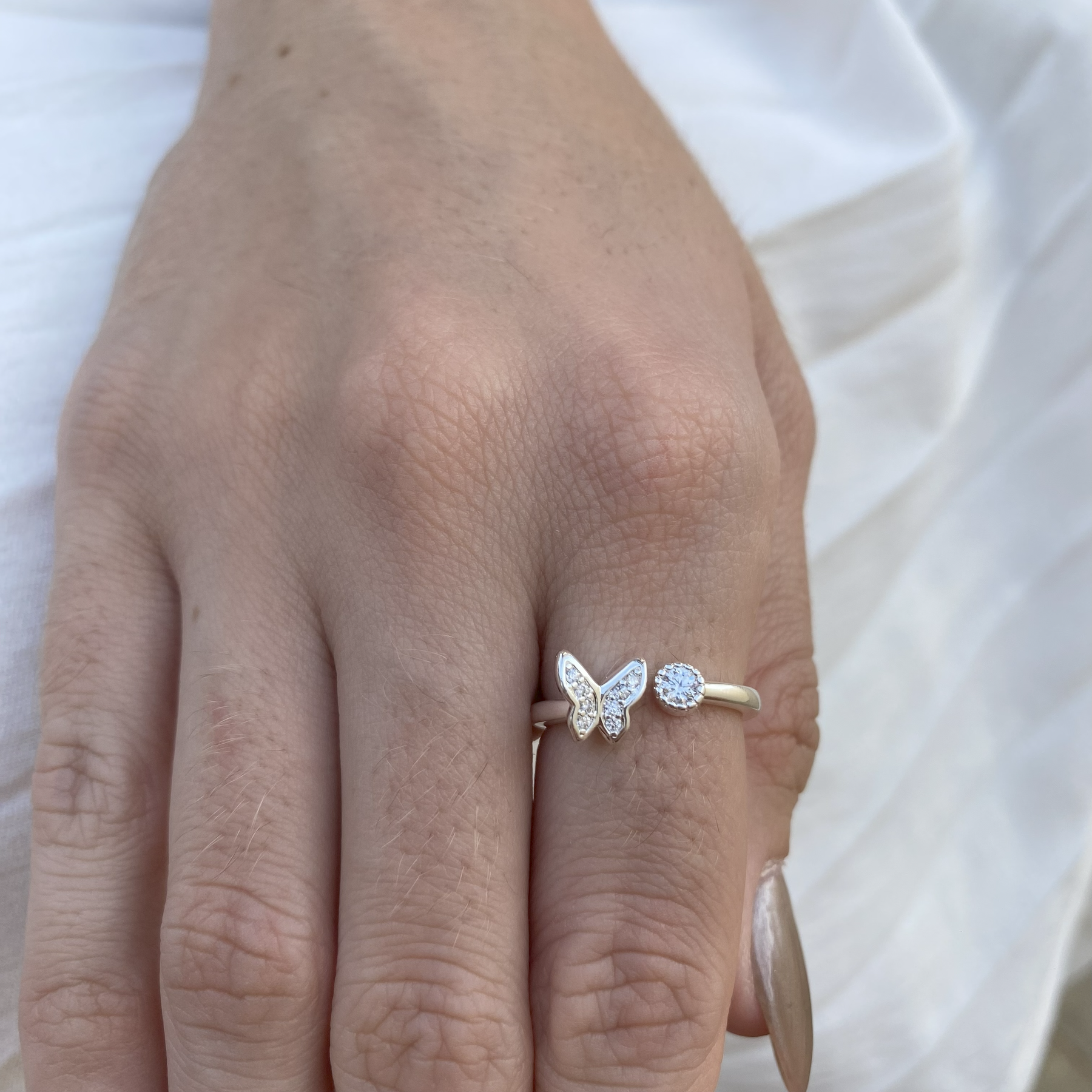 Anel Regulável Borboleta