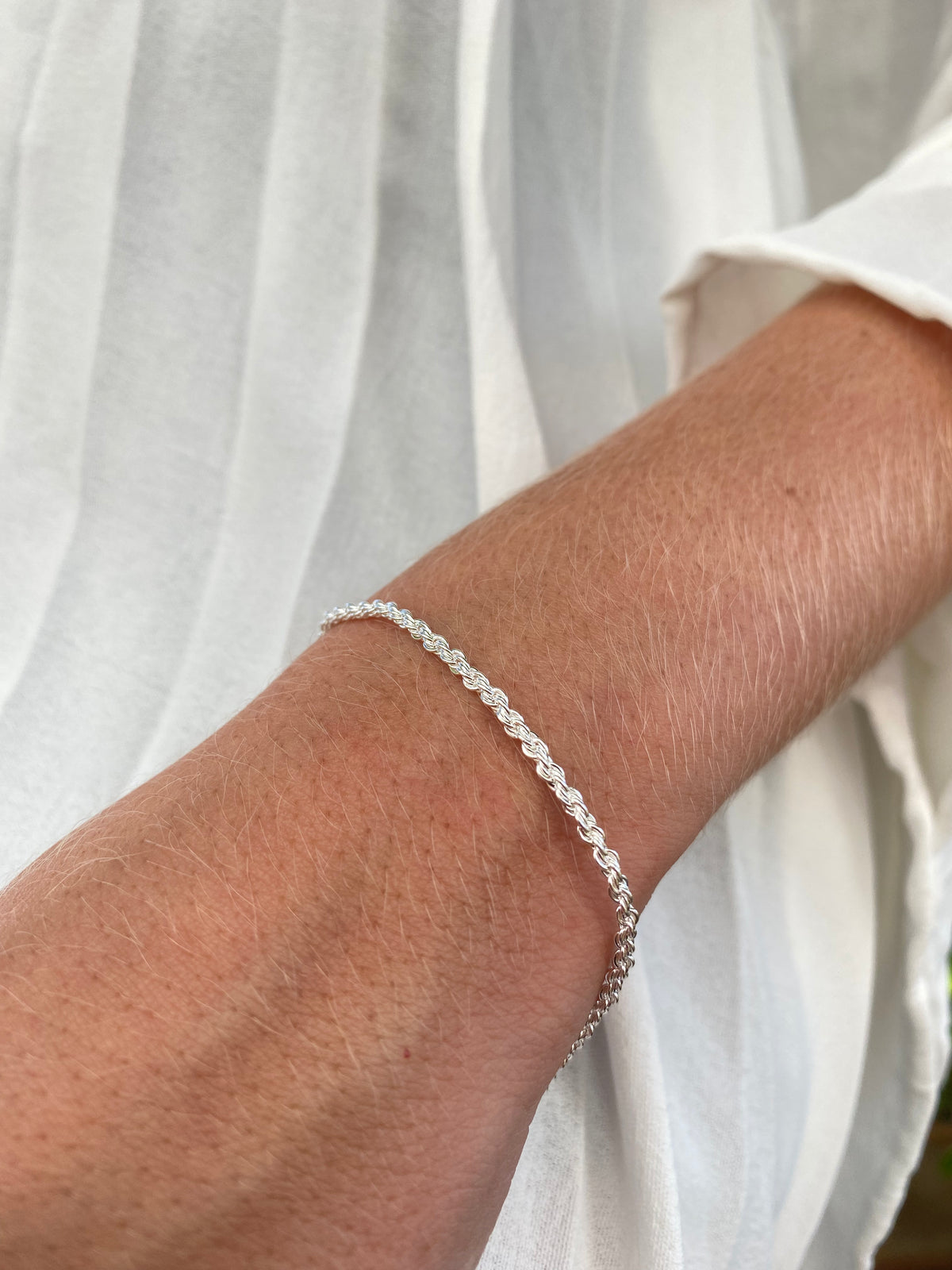 Pulseira Cordão Baiano Prata 50