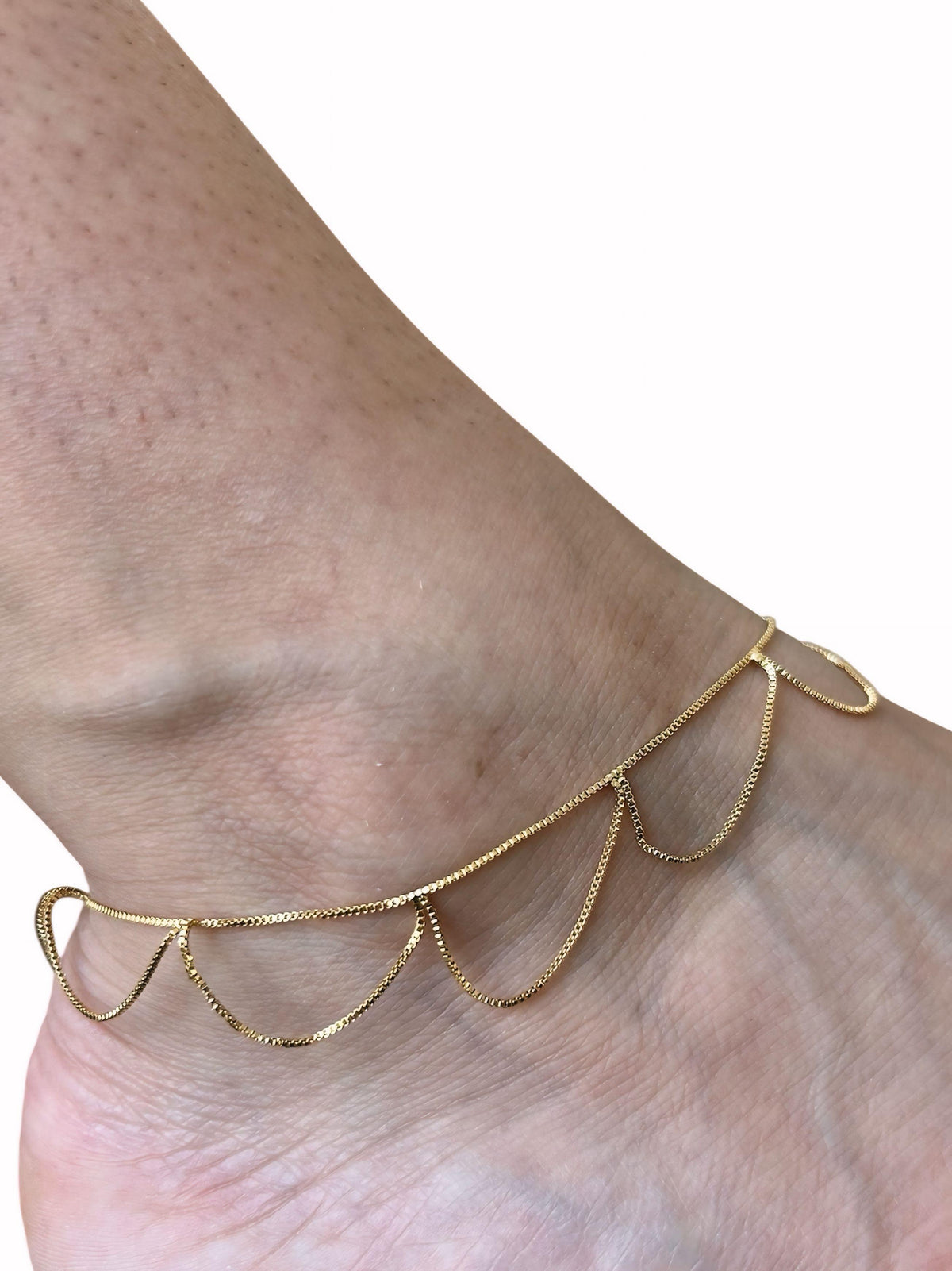 Tornozeleira Banhado a Ouro 18K